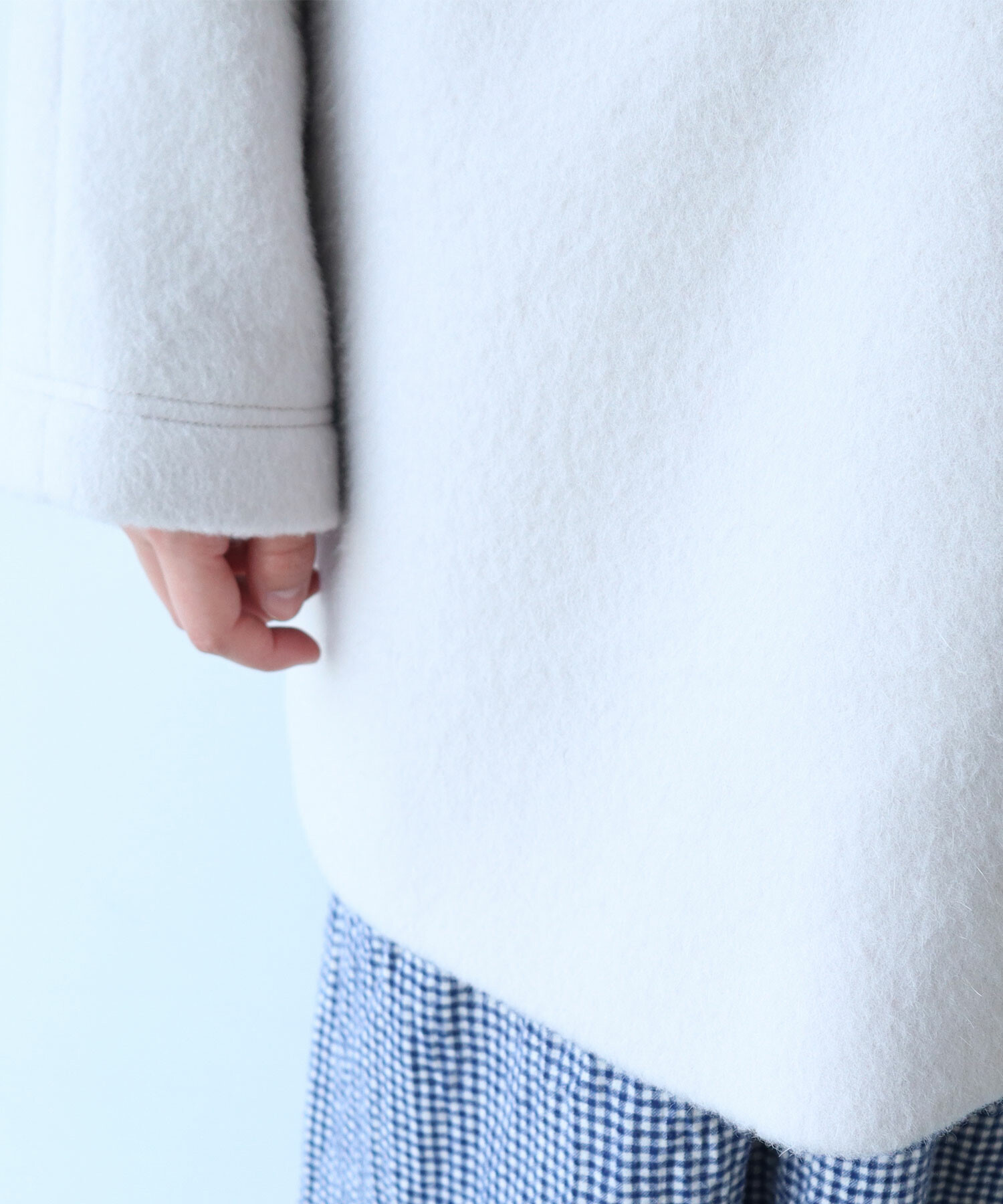 AMBIDEX Store 〇 モヘア / カシミア シャギー Aラインコート(F クロ