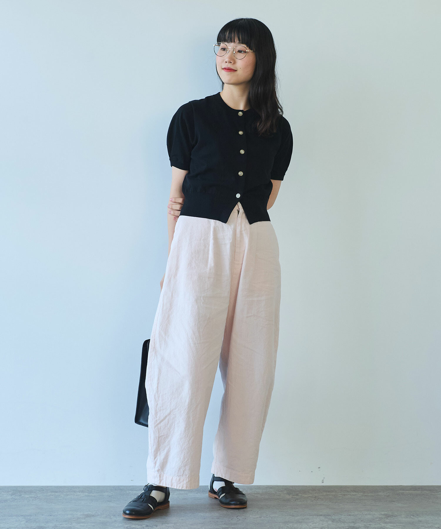 AMBIDEX Store 〇 COOL POTTER 半袖カーディガン(F アイボリー