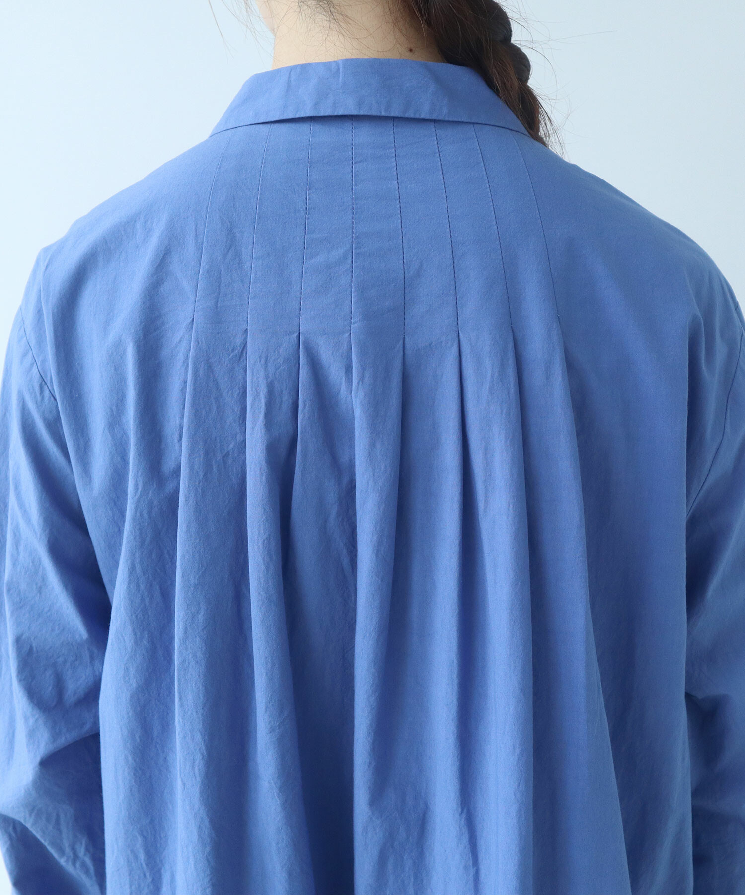 AMBIDEX Store 〇 basic cotton タックワンピース(F アオ): bulle de savon