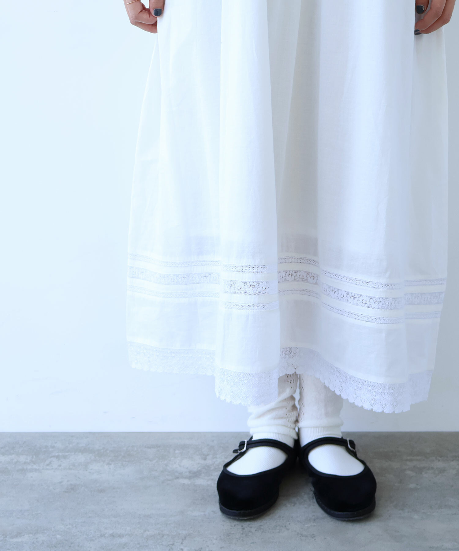 AMBIDEX Store 【予約販売】○ antique lace summer dress(F スミクロ