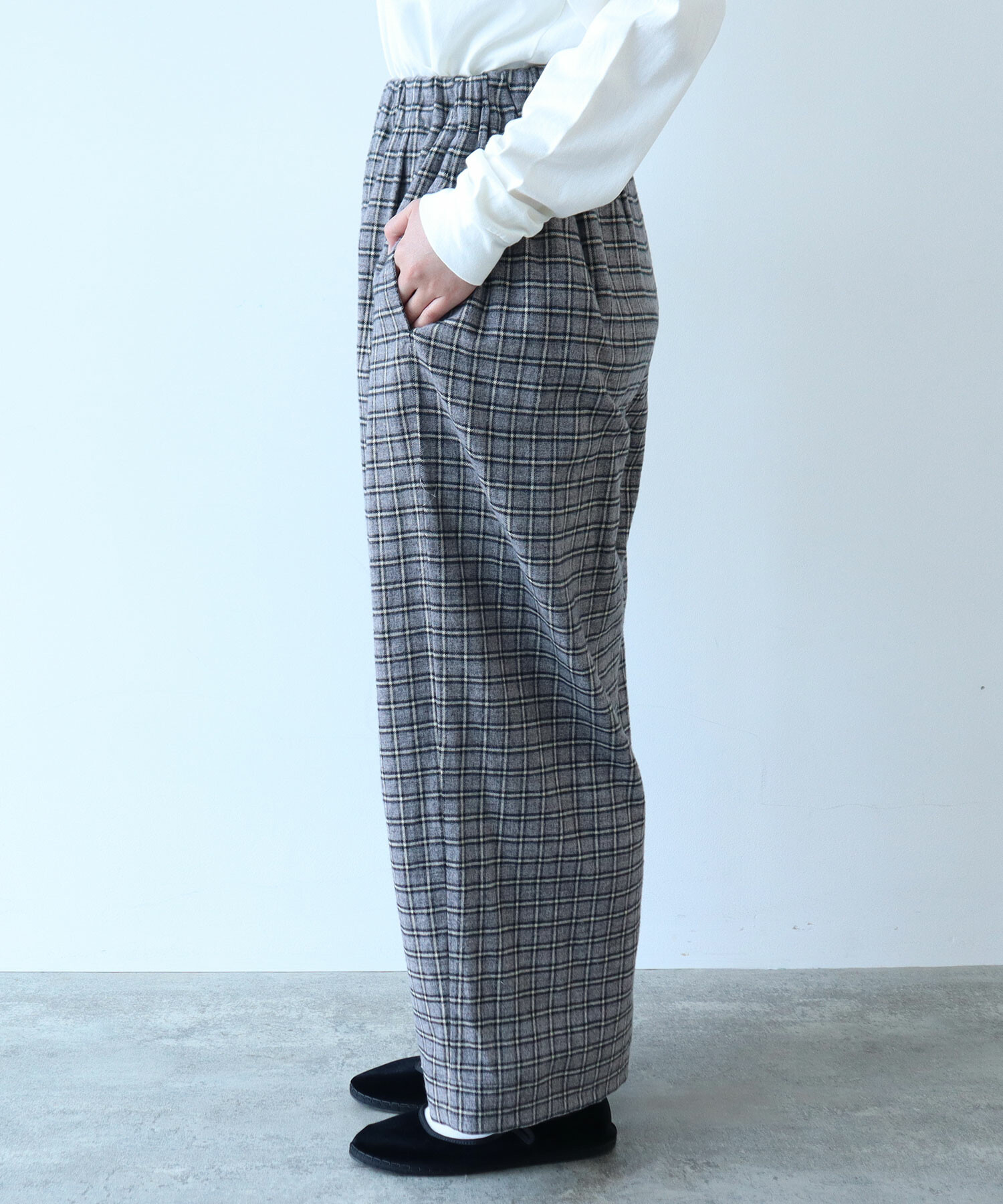 AMBIDEX Store ○ mini チェック パンツ(F アオチェック): bulle de savon