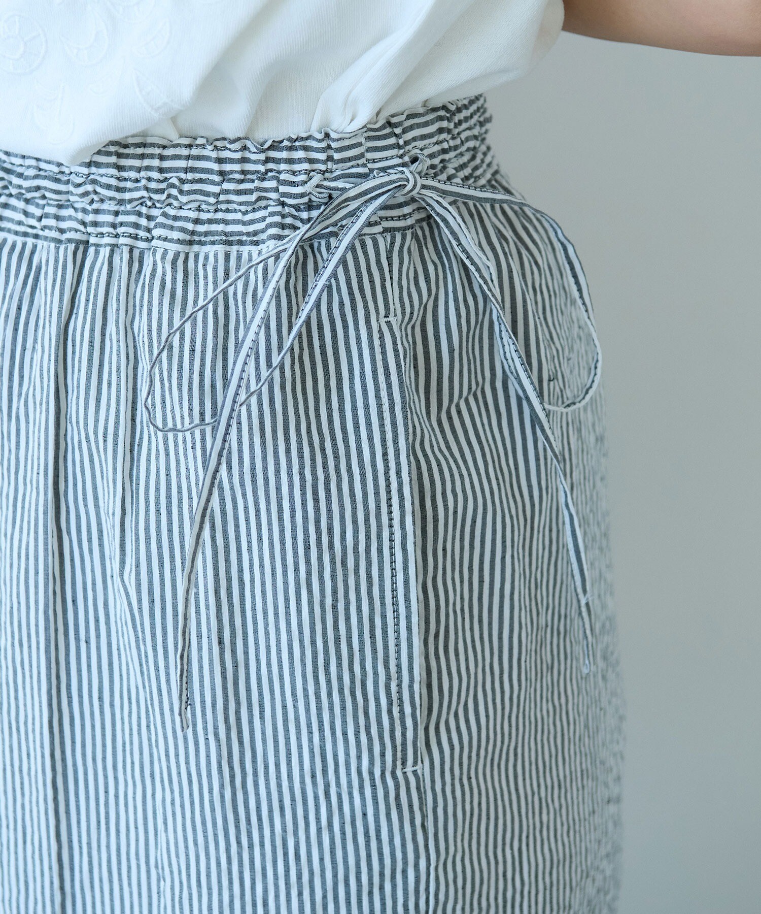 AMBIDEX Store △○stripe drawstrings パンツ(F クロ): yuni