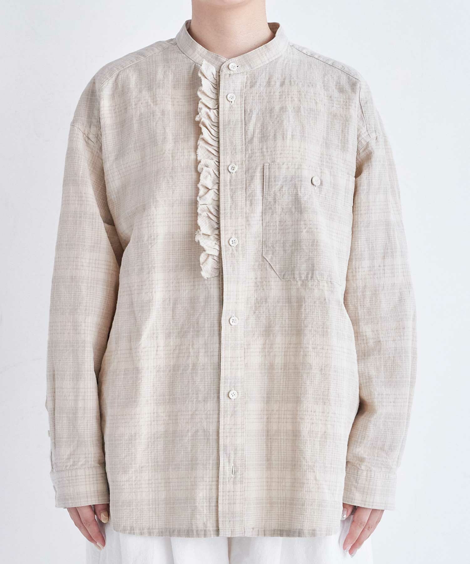 AMBIDEX Store ○FRILL SHIRT (スーピマブロード/オンブレ AMBIDEX Store ○FRILL SHIRT (スーピマブロード/オンブレ