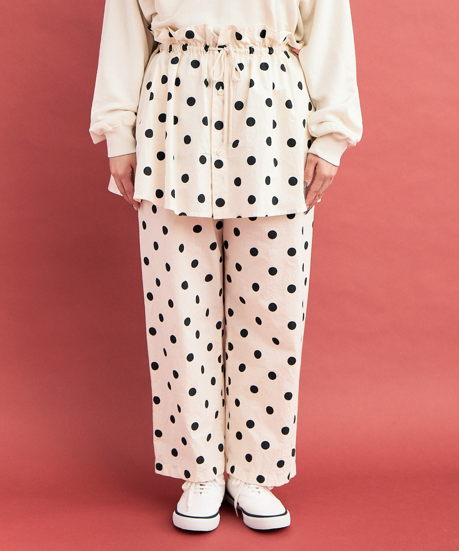 AMBIDEX Store ○typewriter コットン/レーヨン DOT LAYERED