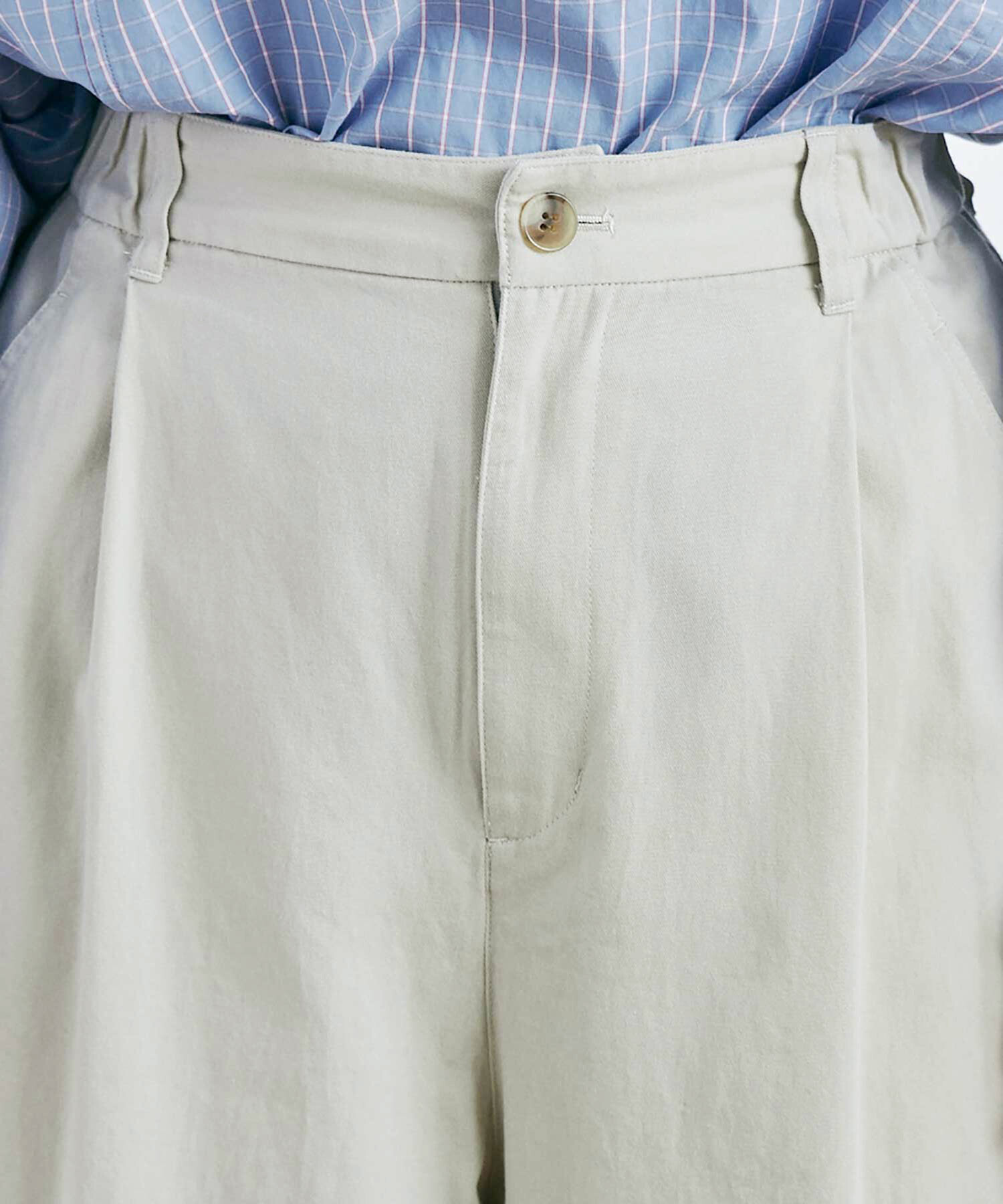 AMBIDEX Store ○強撚TWILL BONTAN パンツ(F LT.BEIGE): FLAT