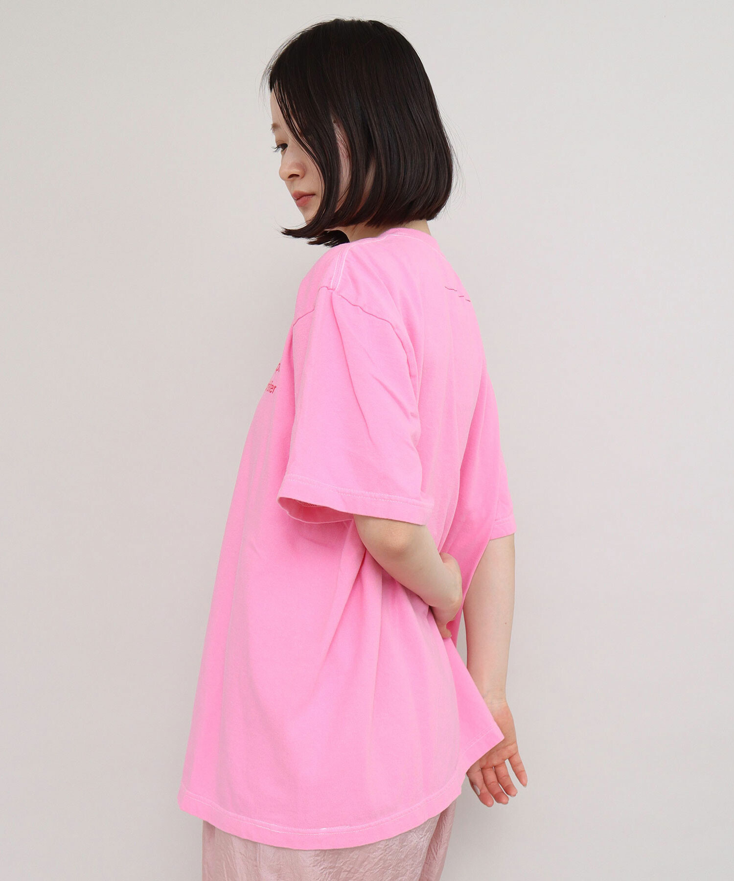 ドゥーズィエムクラス RIB Tシャツ ピンク