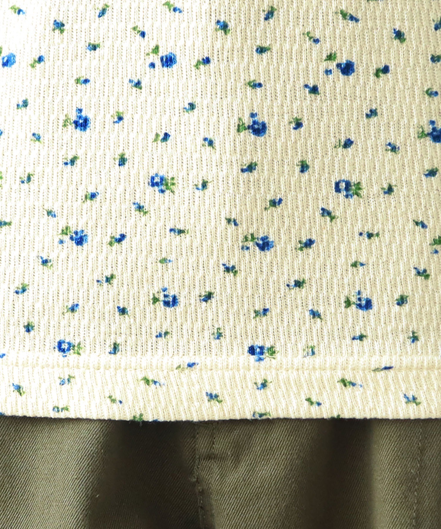 AMBIDEX Store ○○USEDサーマル小花プリント タンクトップ(F アオ