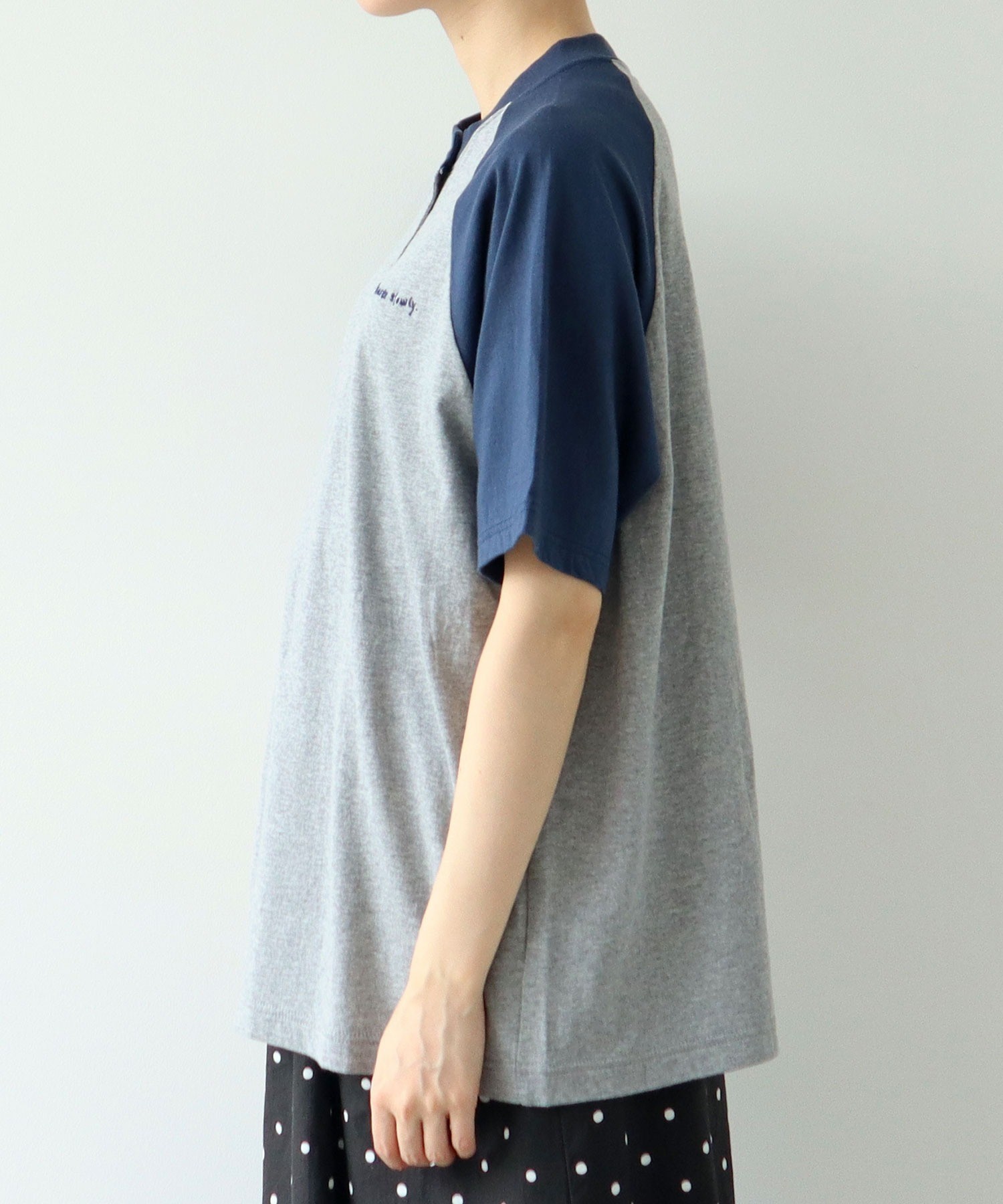 AMBIDEX Store ○make haste slowly 配色ラグランTシャツ(F