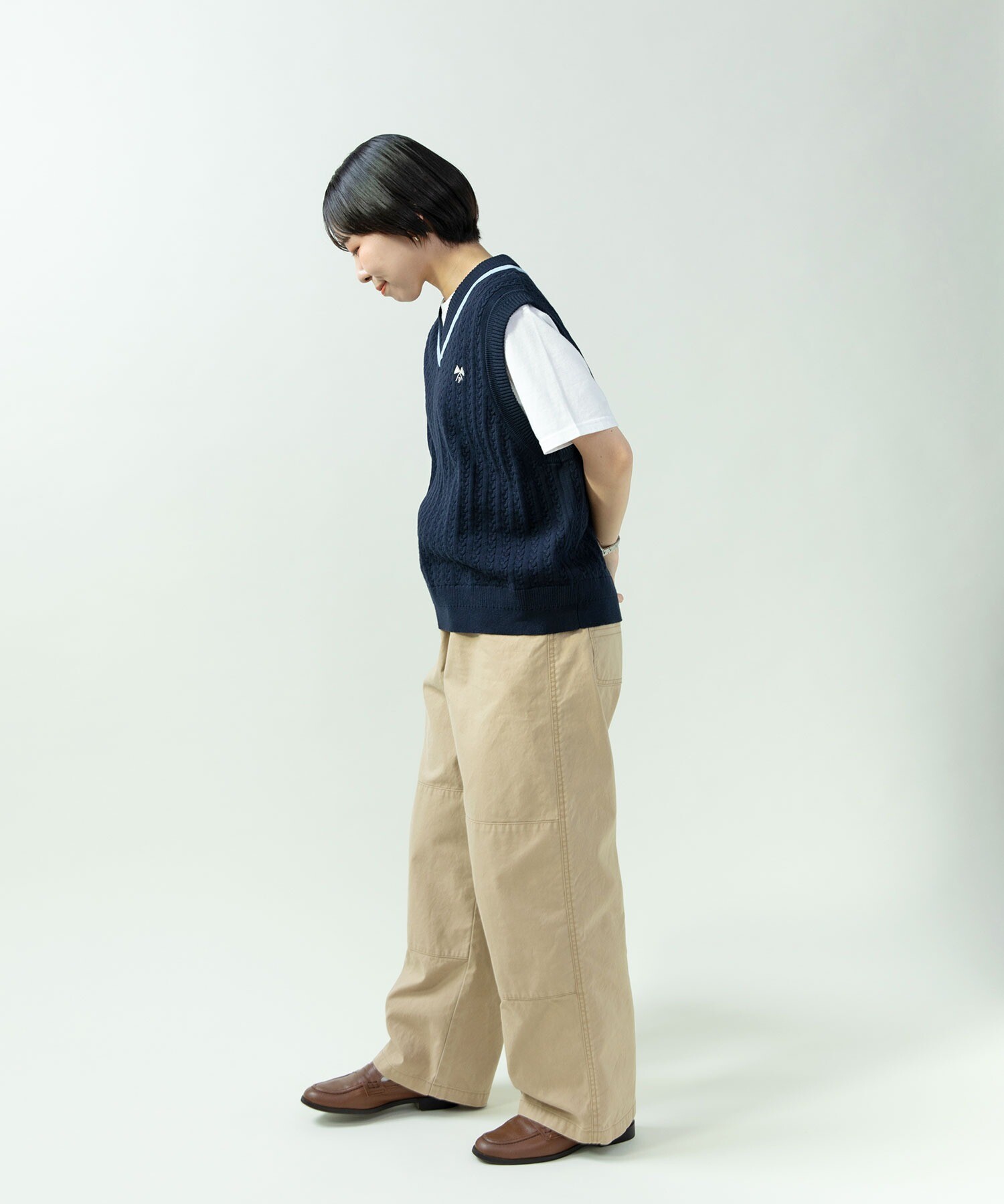cft ベストニット over Vneck vest/gray | CFT.