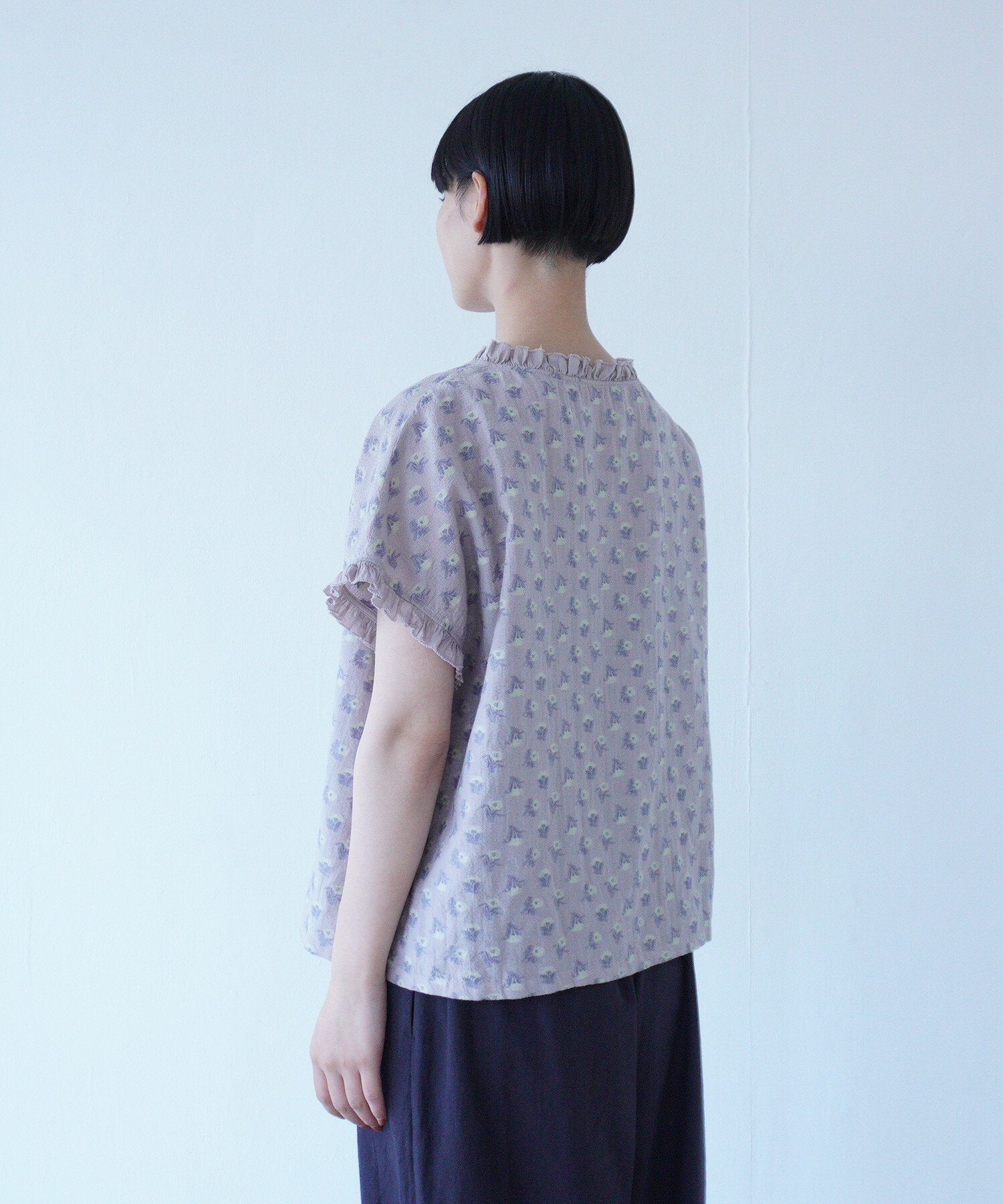 AMBIDEX Store △〇追憶の花 jacquard フリルブラウス(F