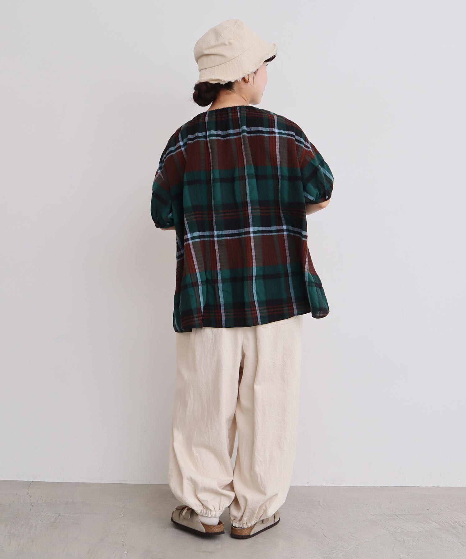 AMBIDEX Store 【予約販売】〇高島ちぢみbig check ふんわり