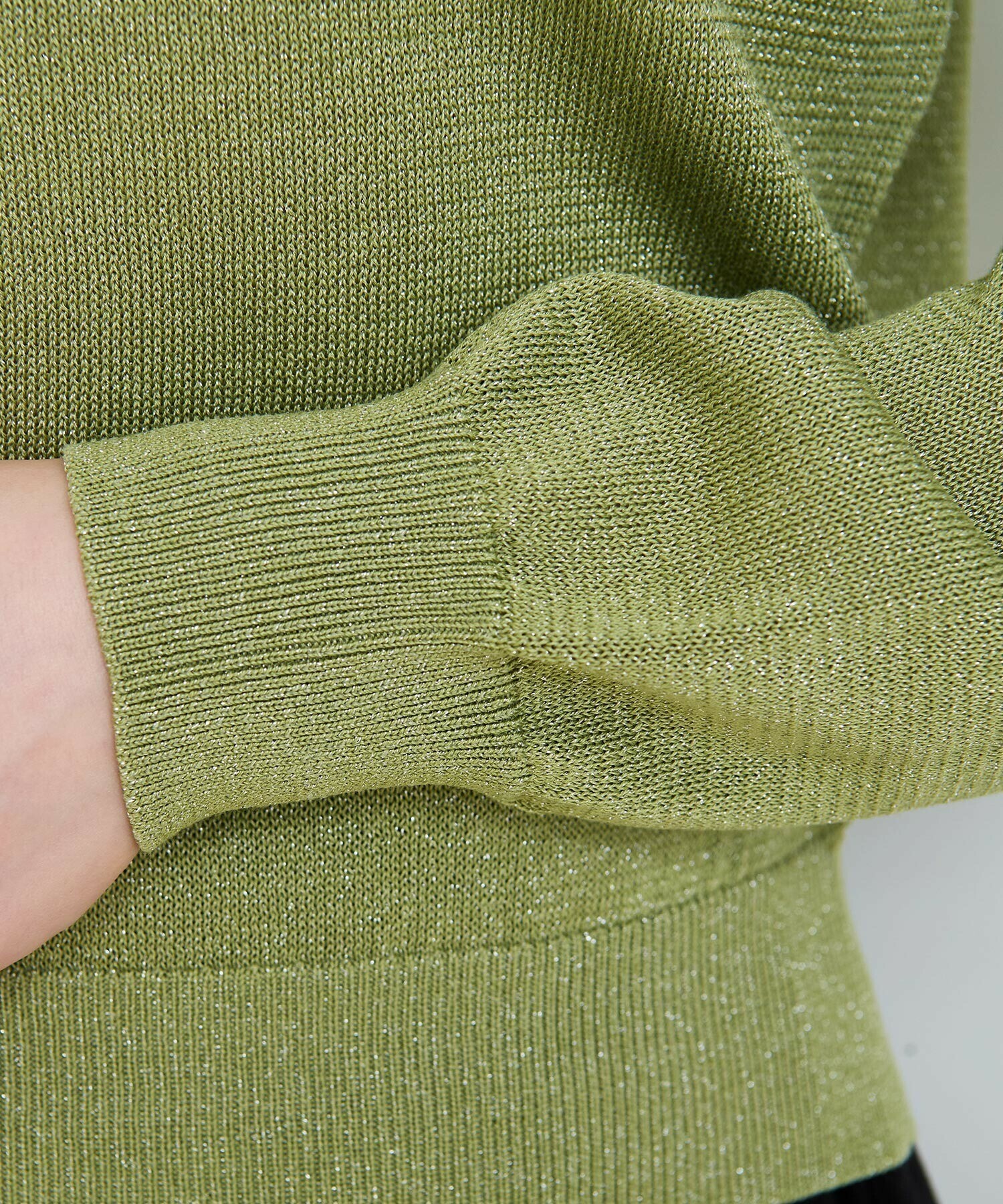 AMBIDEX Store ○Metallic yarn 華釦プルオーバー(F ベージュ