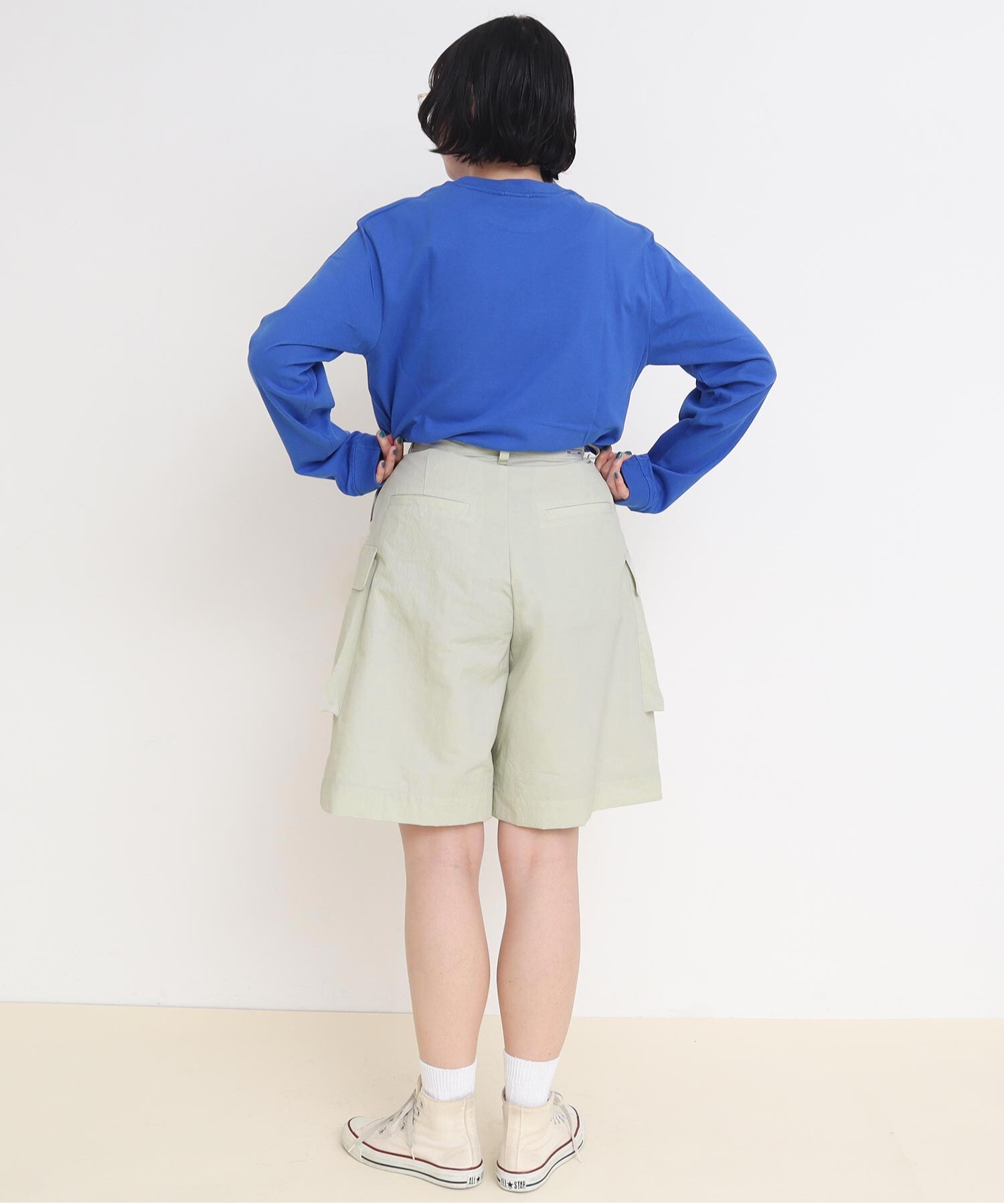 AMBIDEX Store ○Nylon dyed tusser ショートパンツ(F シロ): l