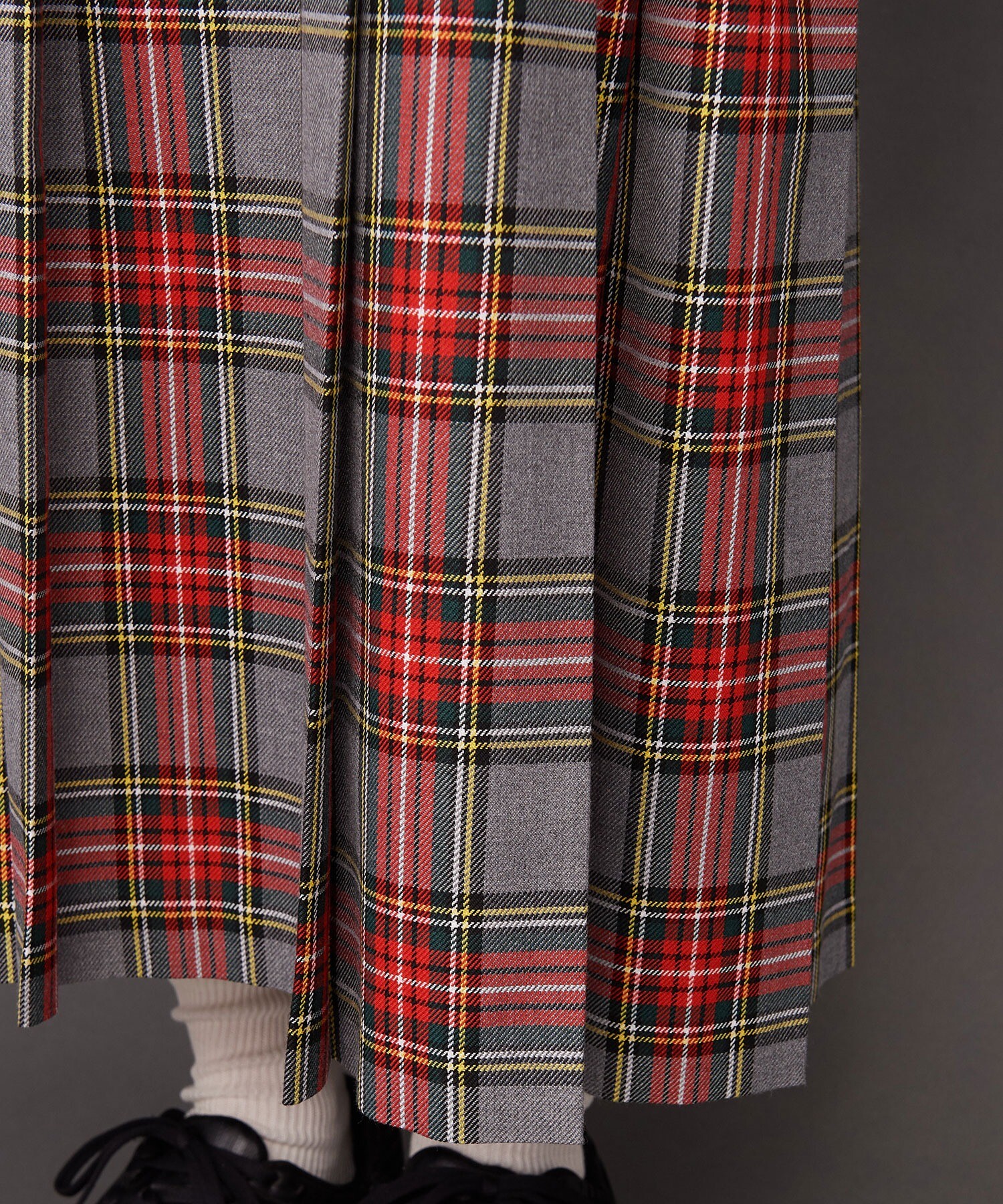 AMBIDEX Store ○TARTAN CHECK ojo pleats Skirt(F グレー): l'atelier