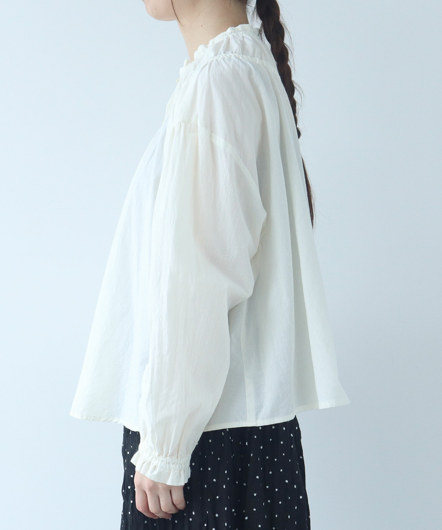 AMBIDEX Store 【予約販売】〇 コットン / シルク ローン ギャザー