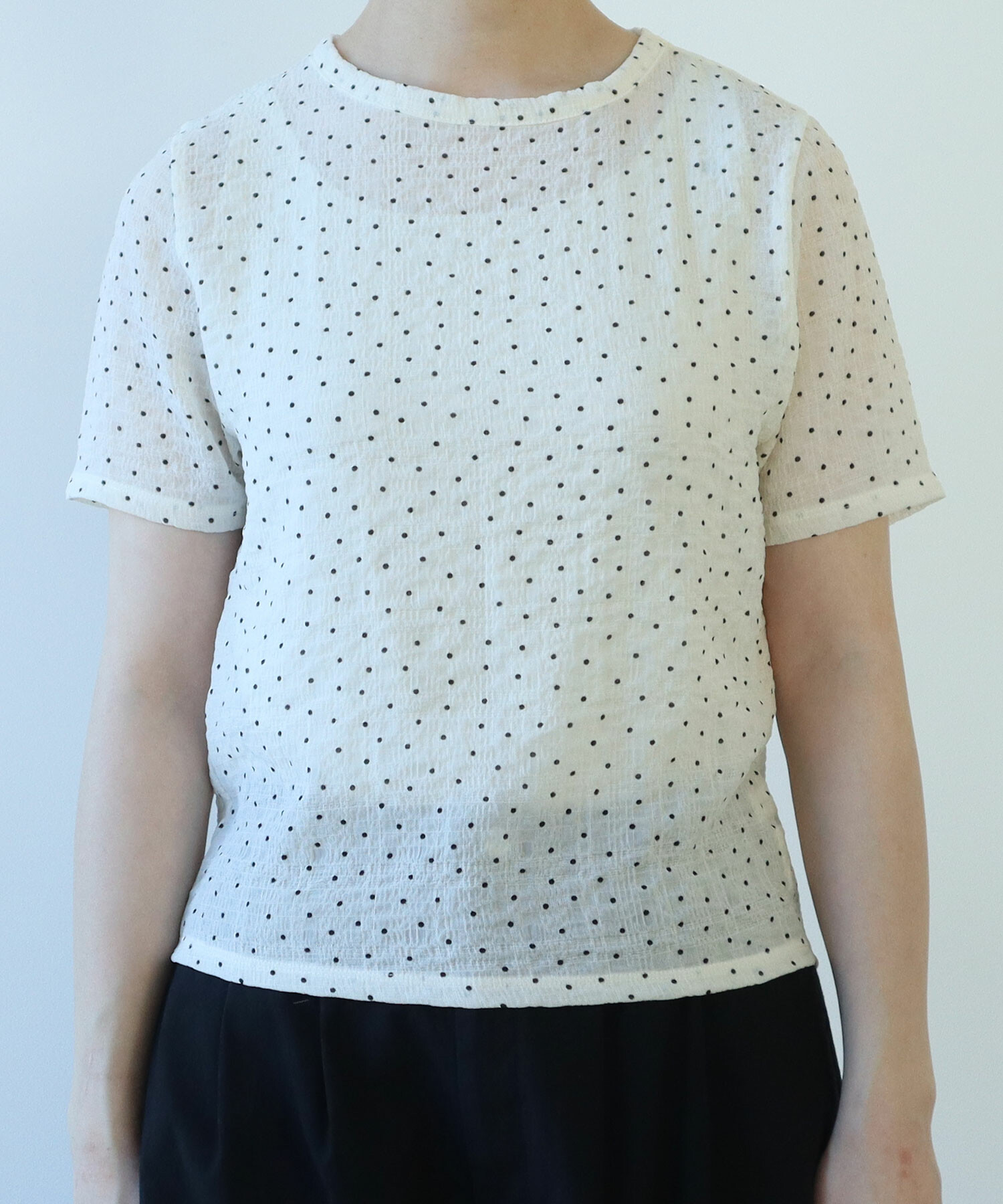 tシャツ syuwa syuwa dot ハイネック半袖プルオーバー レディース △syuwa syuwa dot ハイネック半袖プルオーバー（Tシャツ