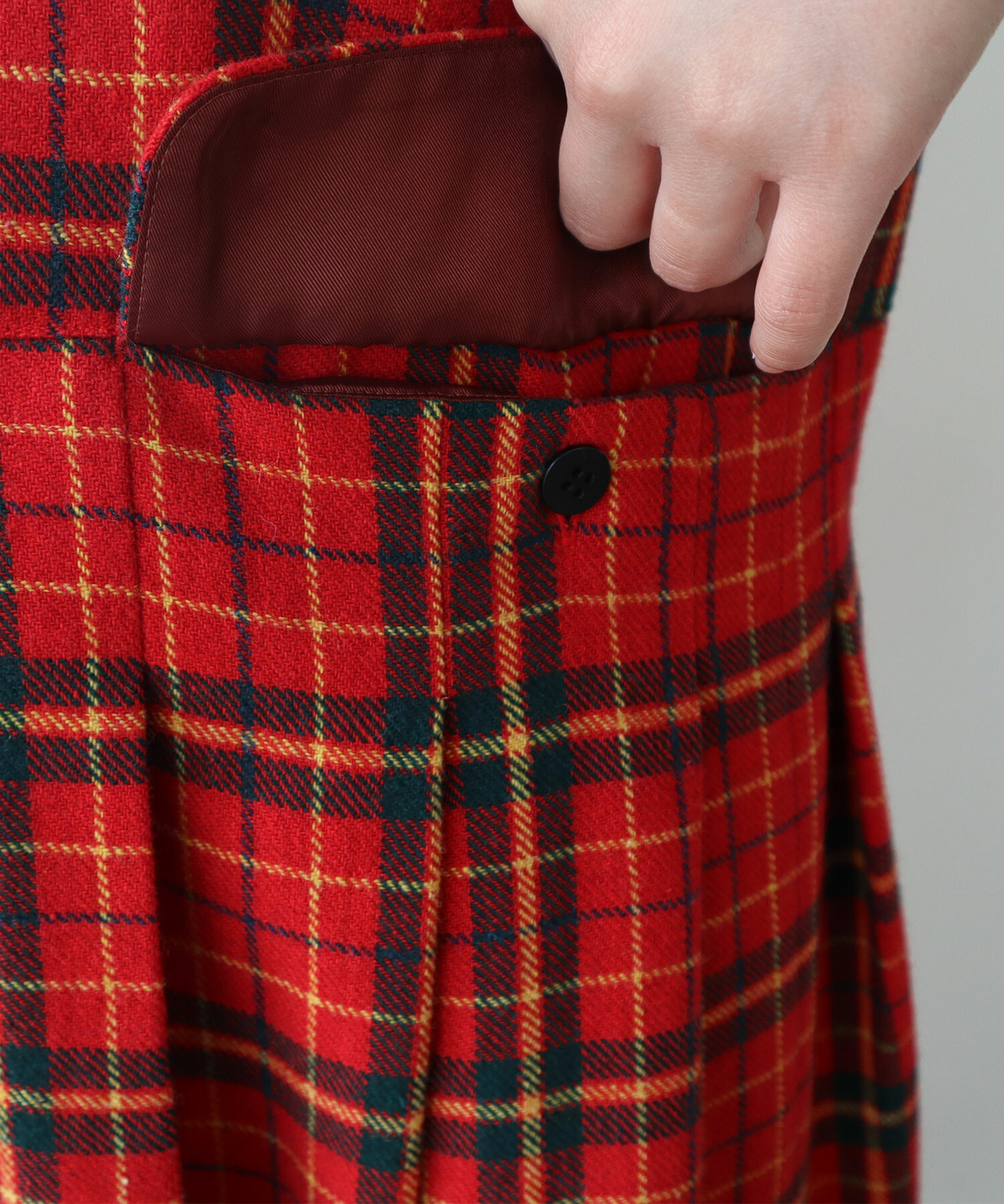 AMBIDEX Store 〇 Recycle CHECK ジャンパースカート(F アカ): bulle