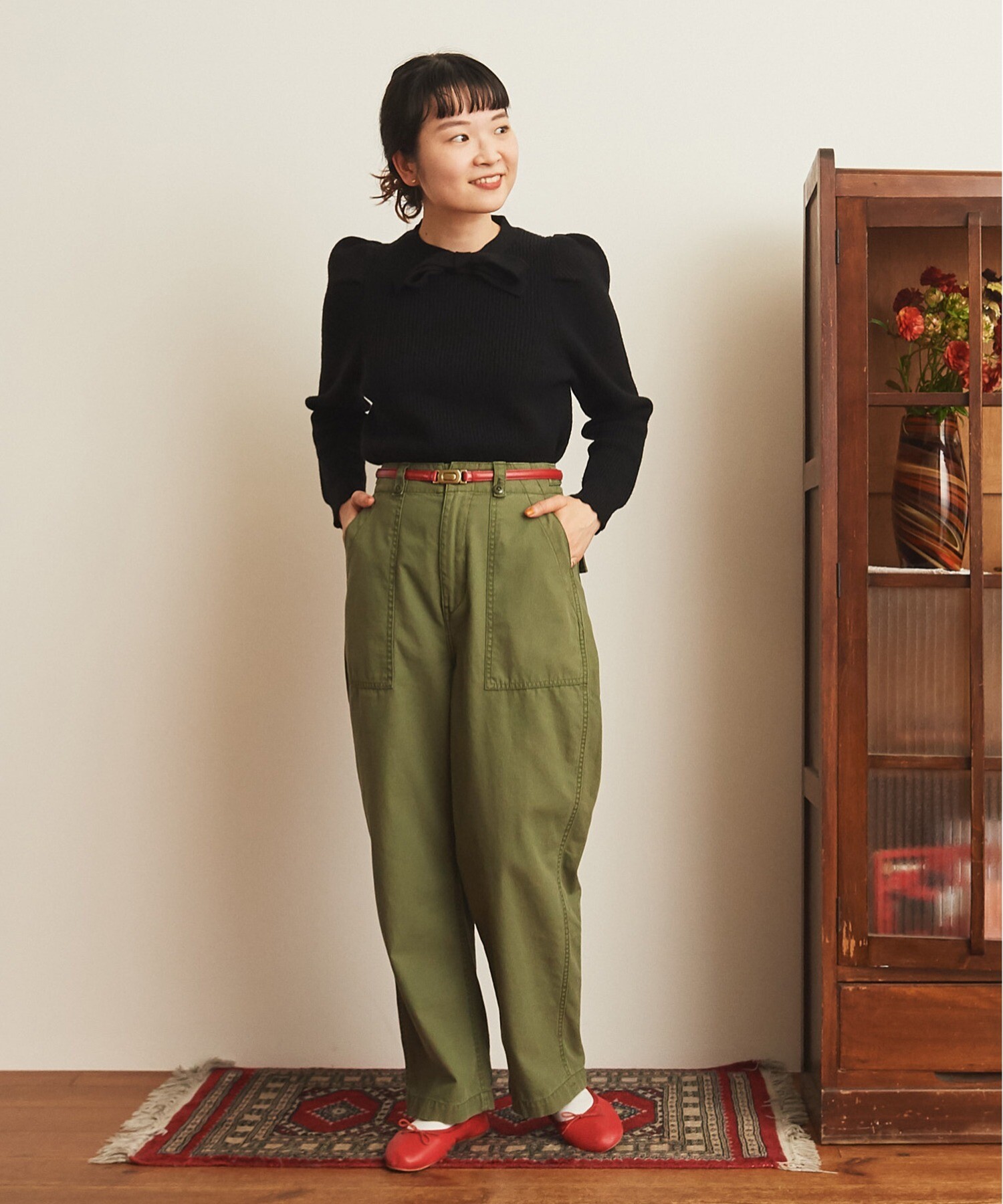 モデル160cm サンプルからの修正点→袖山のボリュームが減ります。