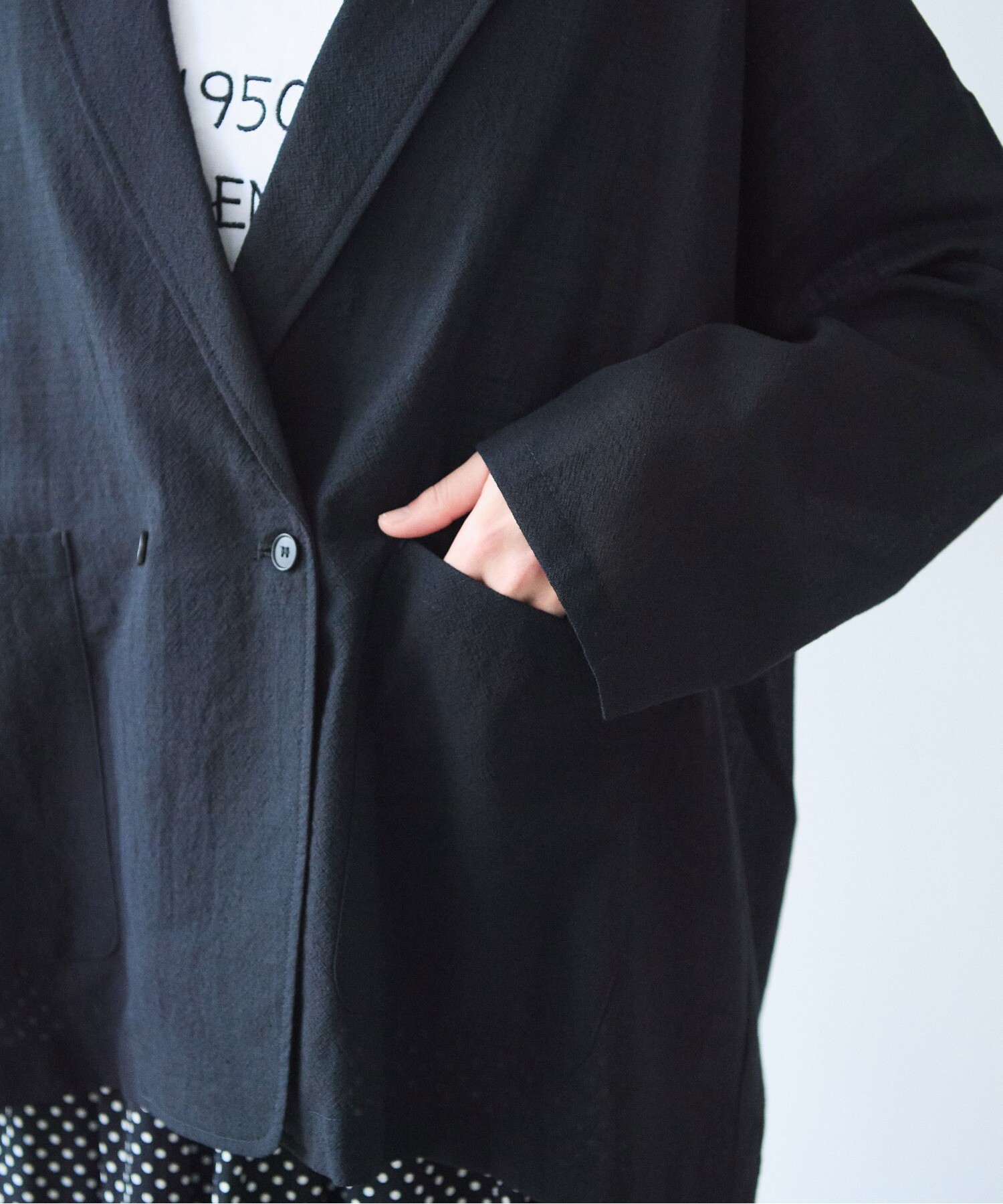 AMBIDEX Store sheer summer Wool-Polyester Voil tailored ジャケット