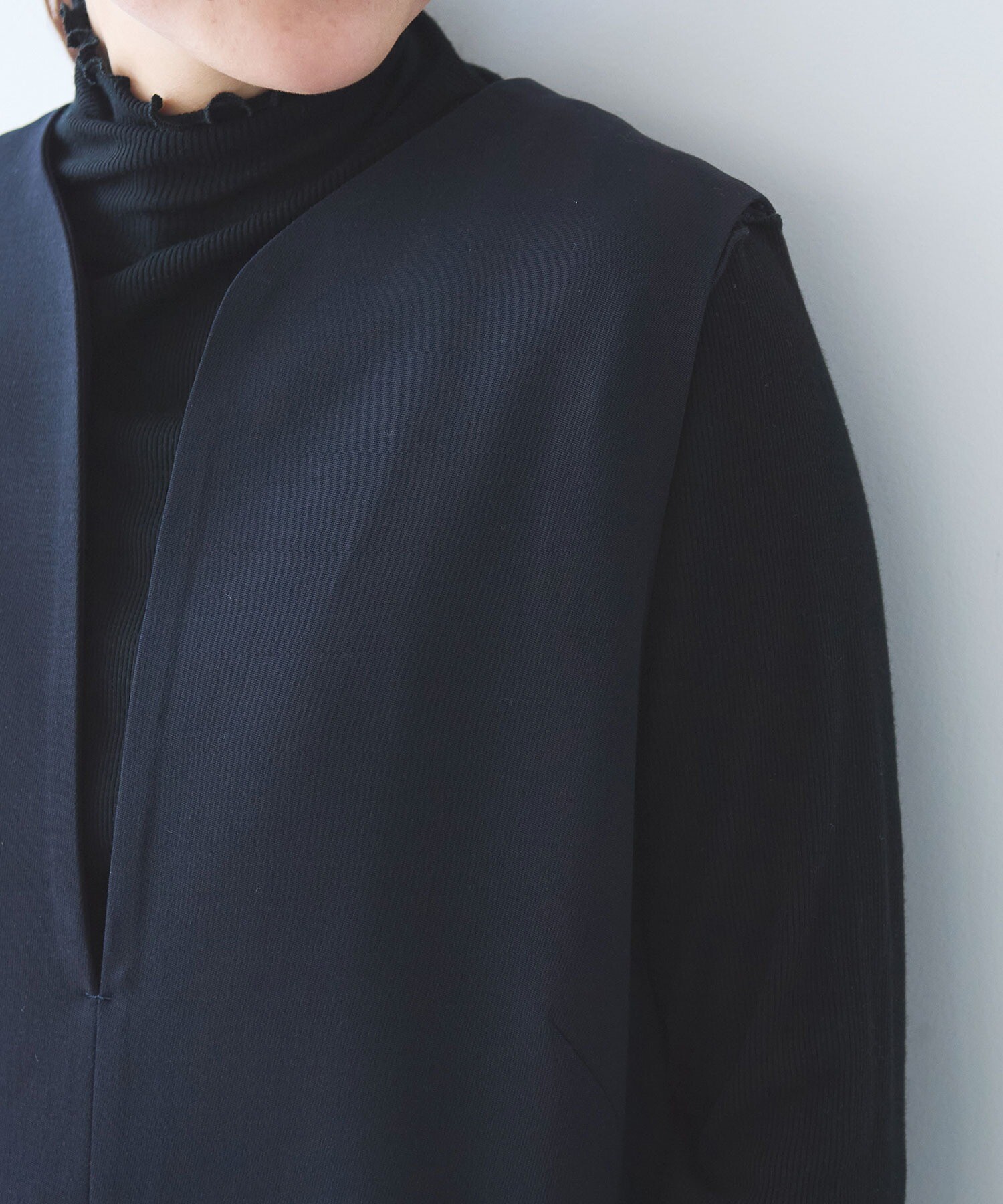 AMBIDEX Store ○レーヨンウール slit neck jumper スカート(F