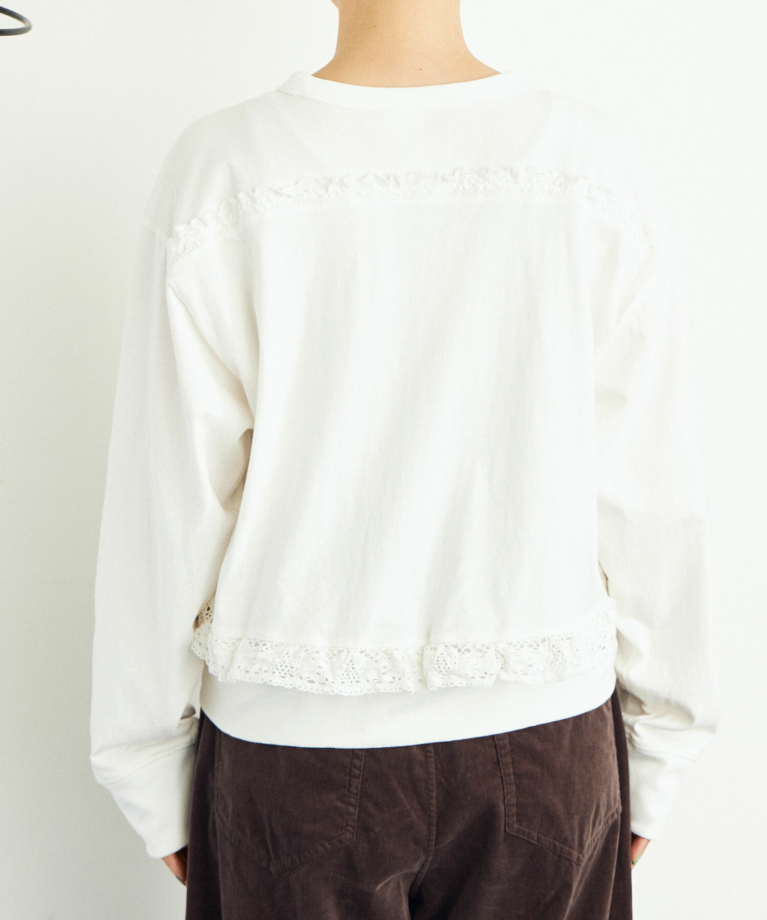 AMBIDEX Store ○cotton lace SHORT プルオーバー(F CHARCOAL): FLAT
