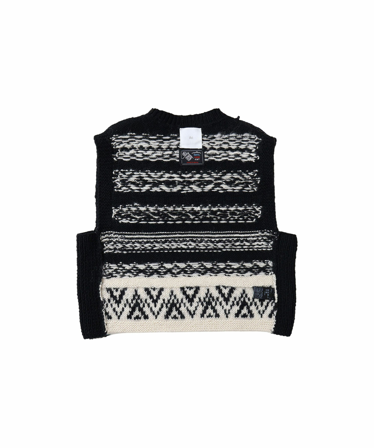 archivio 上下セット　黒白 セットアップ対応／洗える】トリアセダブルジョーゼット ノーカラー