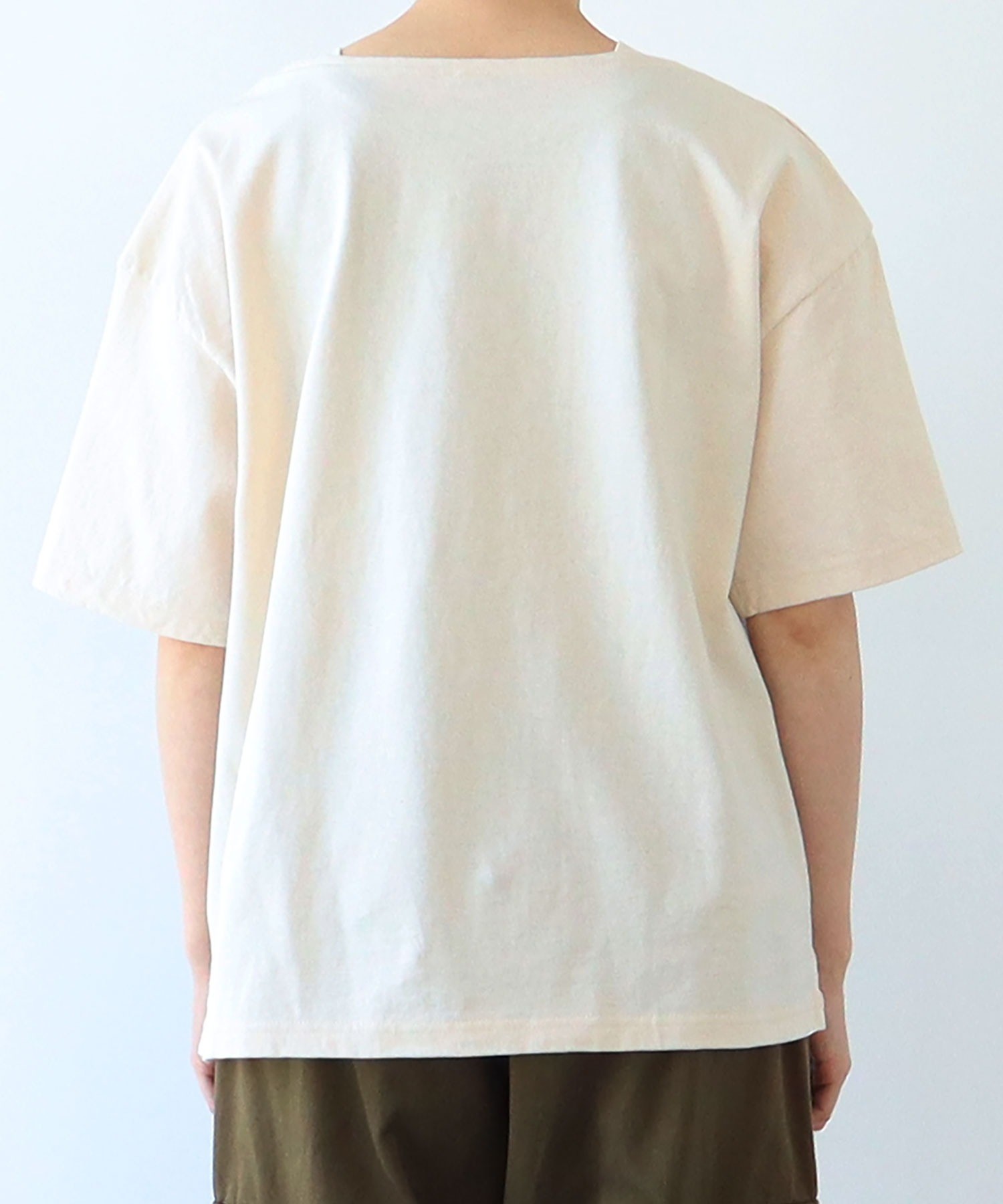AMBIDEX Store ○カヴェール天竺 ボートネック無地Tシャツ(F