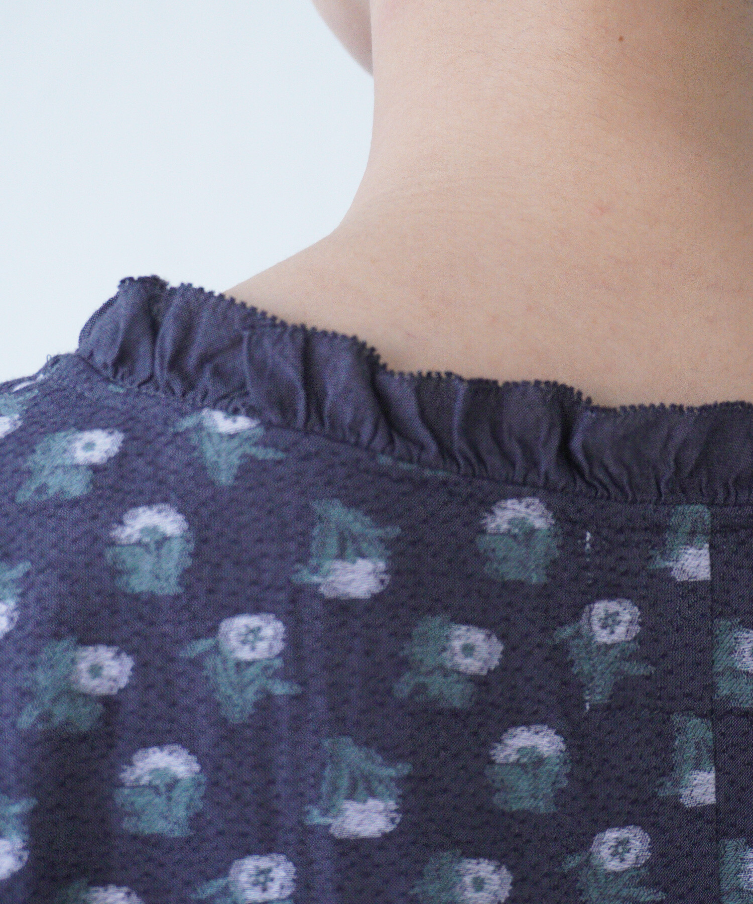 qiri キリ　追憶の花 ジャガード　ワンピース AMBIDEX Store 〇追憶の花 jacquard ワンピース(F チャコールグレー