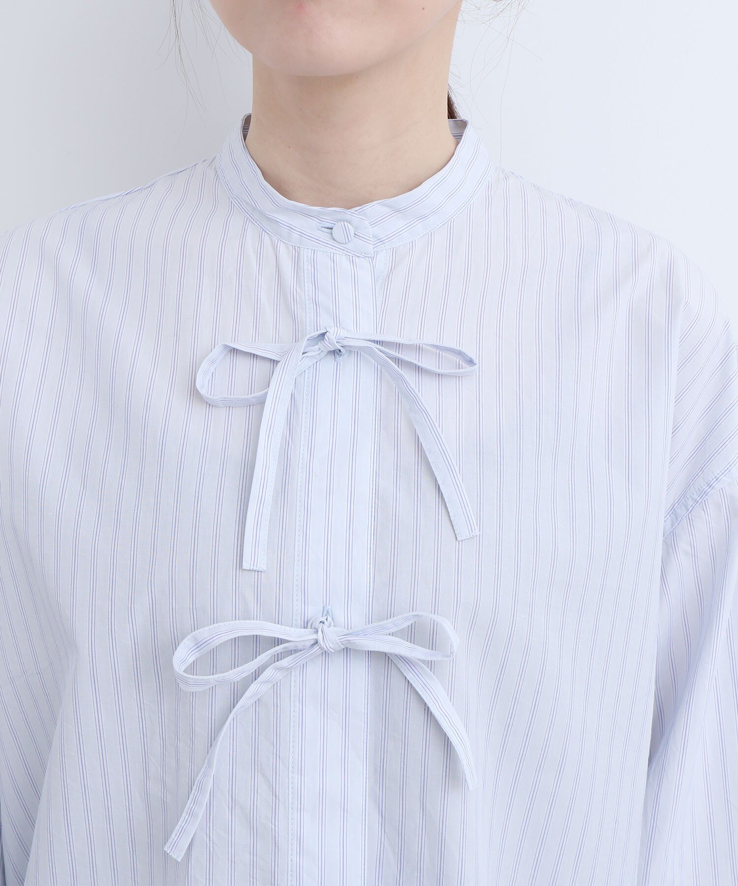 AMBIDEX Store ribbon long shirt(F ピンク): l'atelier du savon