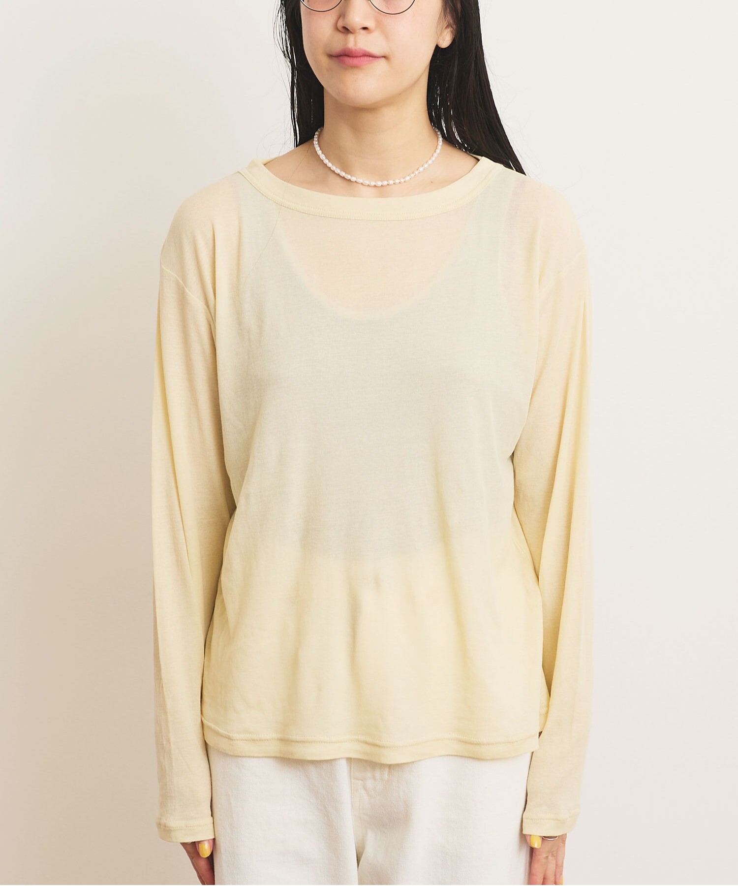 充実の品 AMBIDEX Store mousse long sleeve(F イエロー): l'atelier du savon トップス