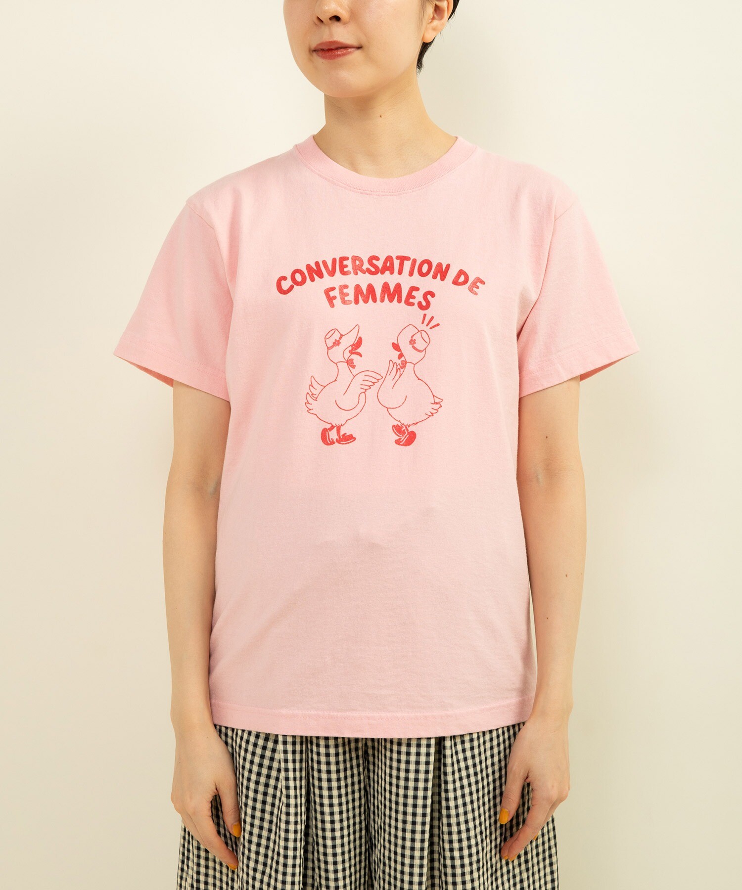 tシャツ アヒルの会議プリント ミニＴシャツ レディース CHILD WOMAN tシャツ アヒルの会議プリント ミニTシャツ