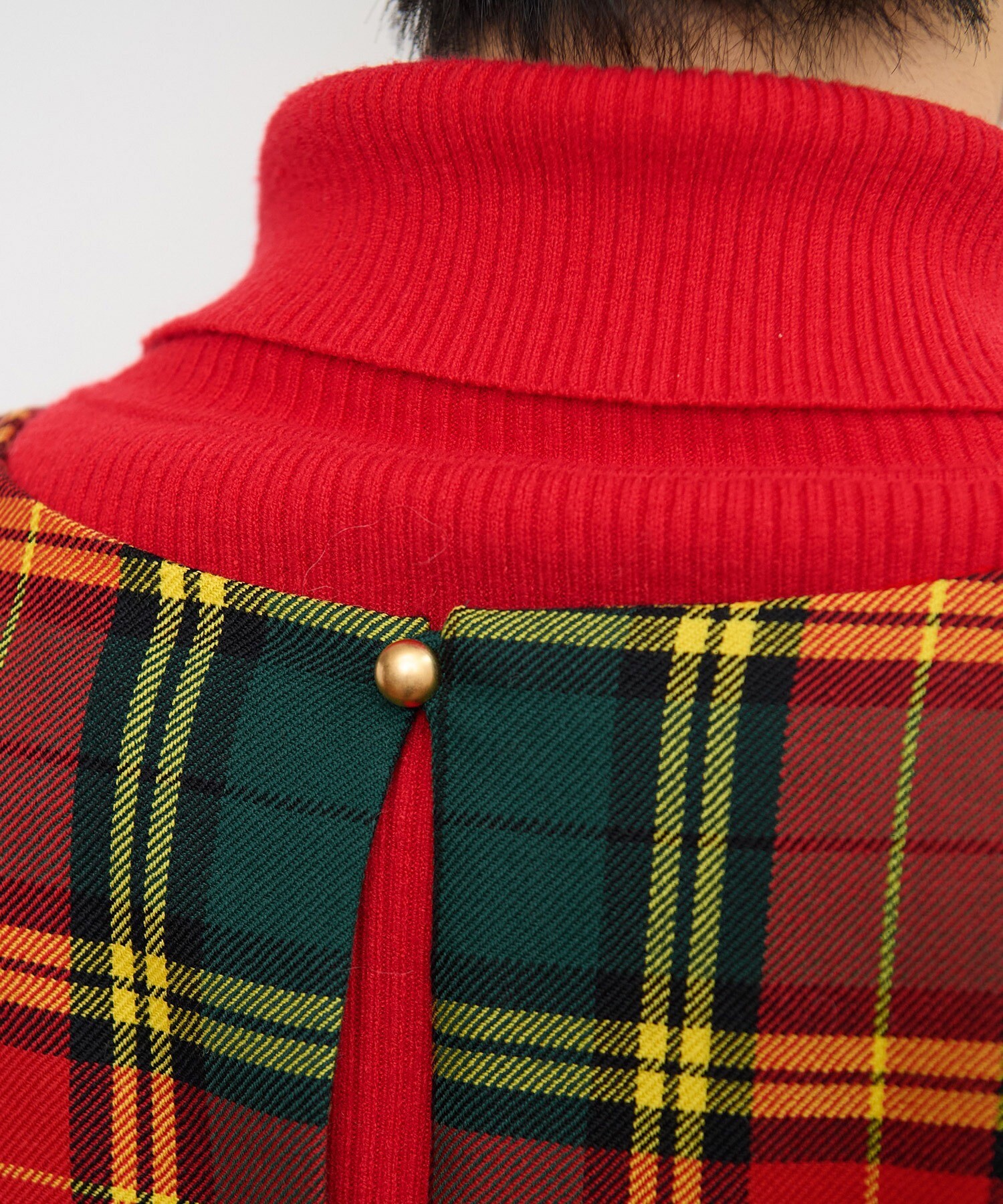 と*ん様 オレンジと赤のチェック柄ワンピース SLY（スライ）の「LOUD GINGAM CHECK OP ギンガムチェック