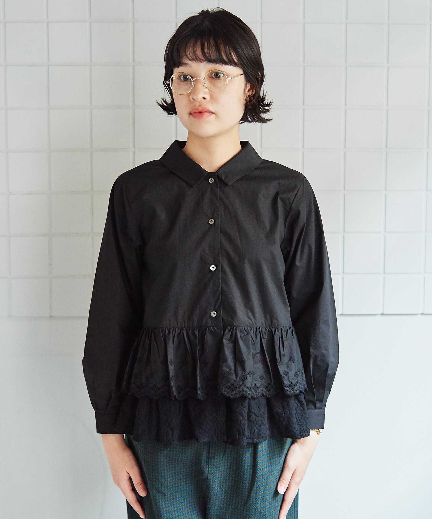 AMBIDEX Store ○flower lace ブラウス(F クロ): bulle de savon