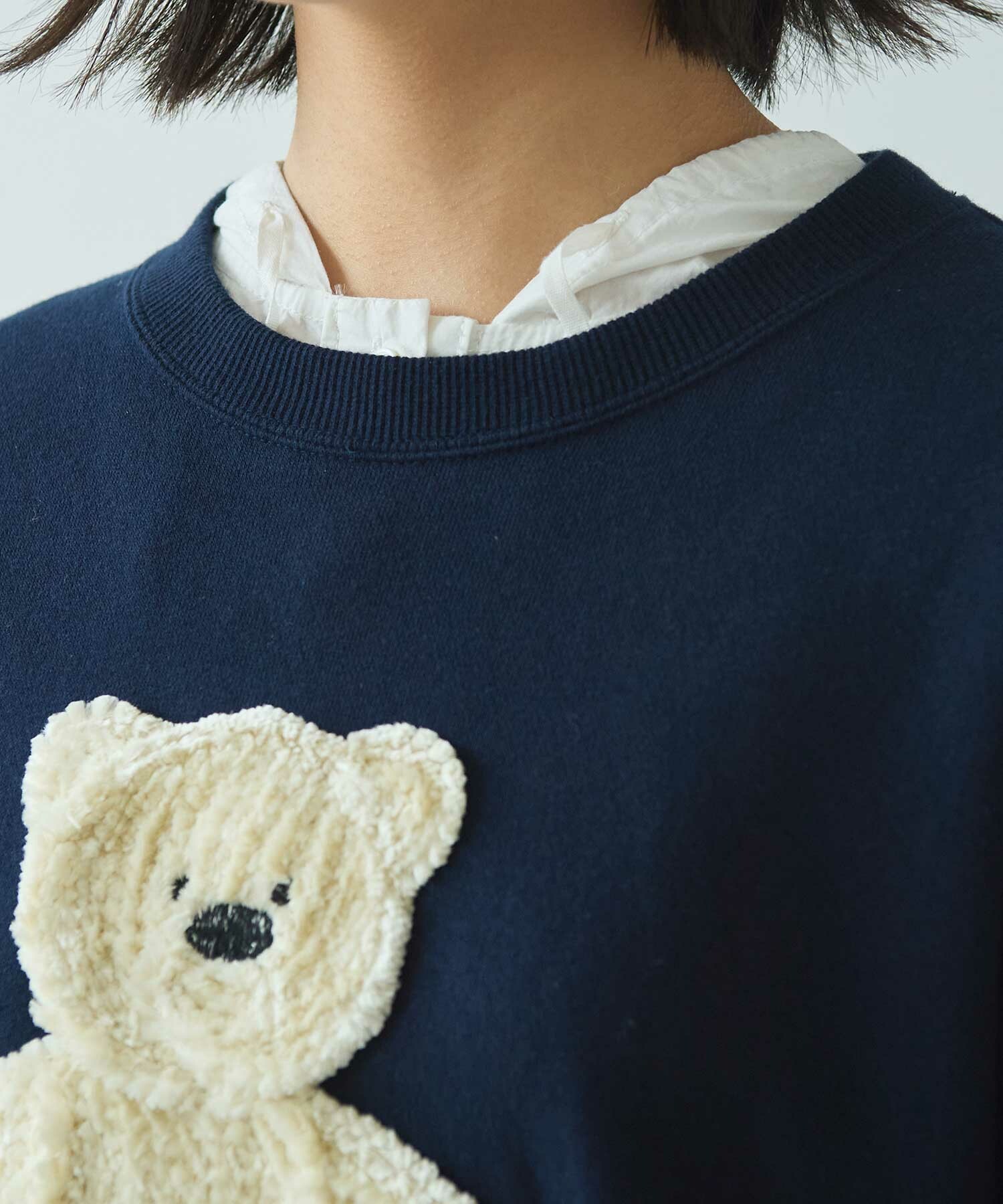 AMBIDEX Store 〇30/10裏毛 くま刺繍スウェット.(F コン): bulle de savon