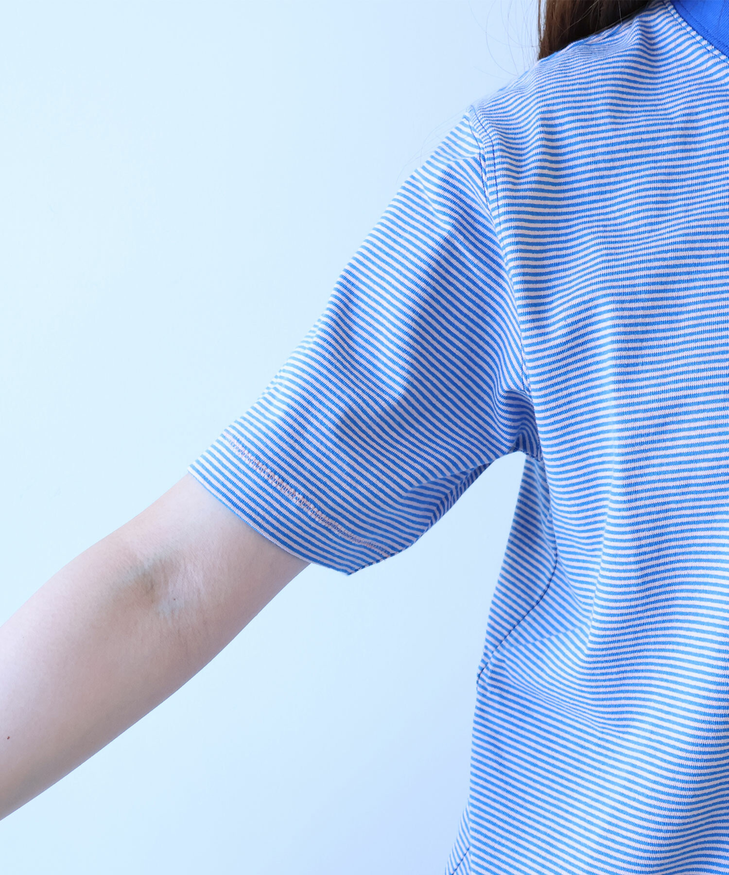 AMBIDEX Store △ミジンボーダー 半袖Tシャツ(F チャ): bulle de