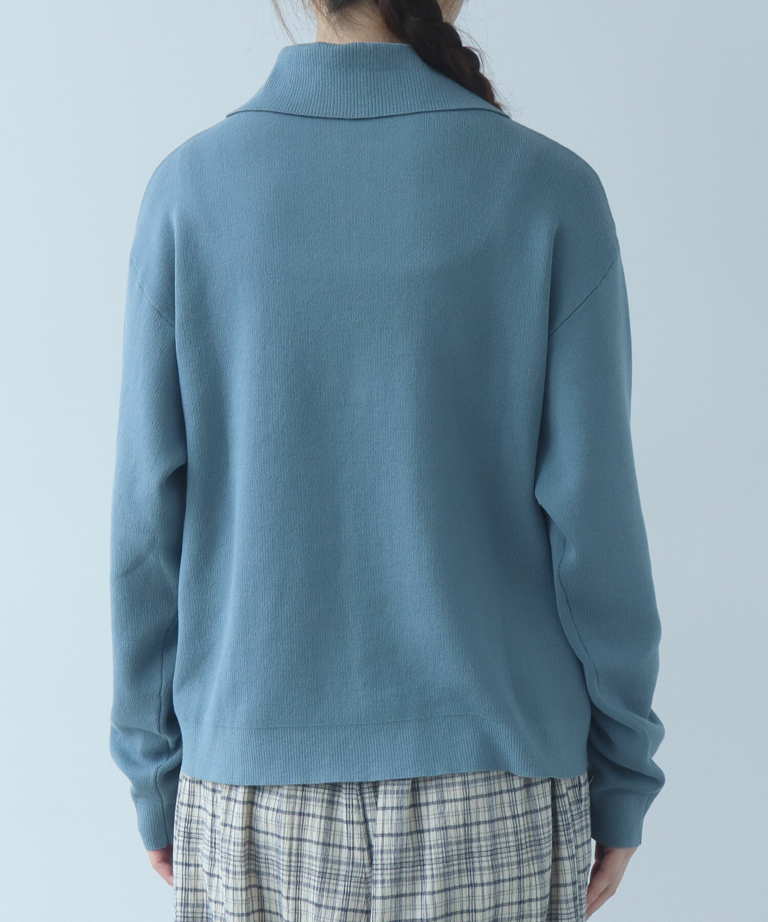 AMBIDEX Store △〇 14G mochi mochi cotton プルオーバー(F ブルー