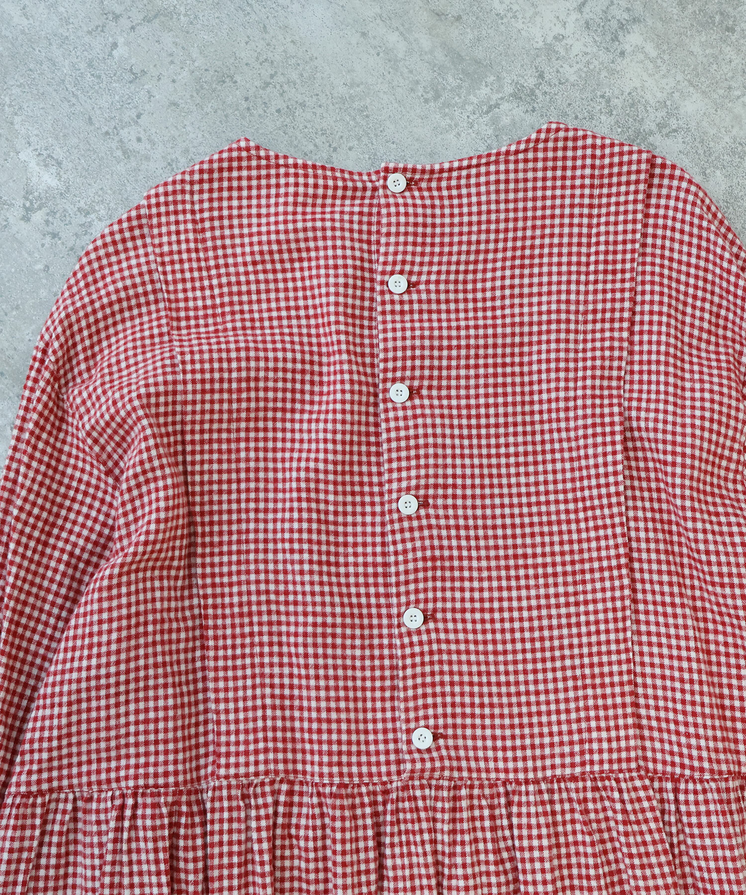 AMBIDEX Store 〇 fuwa fuwa gingham ワンピース(F アオ): bulle de savon