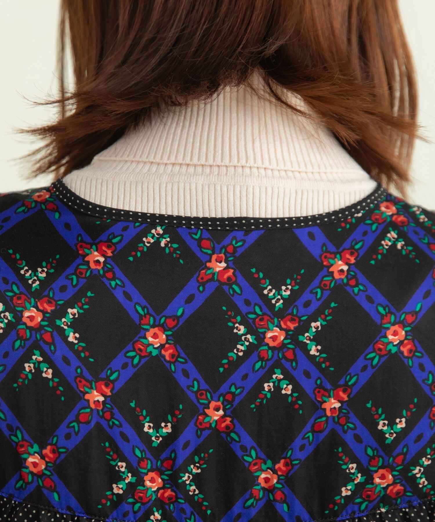 AMBIDEX Store 【予約販売】○チェックフラワープリント フリル