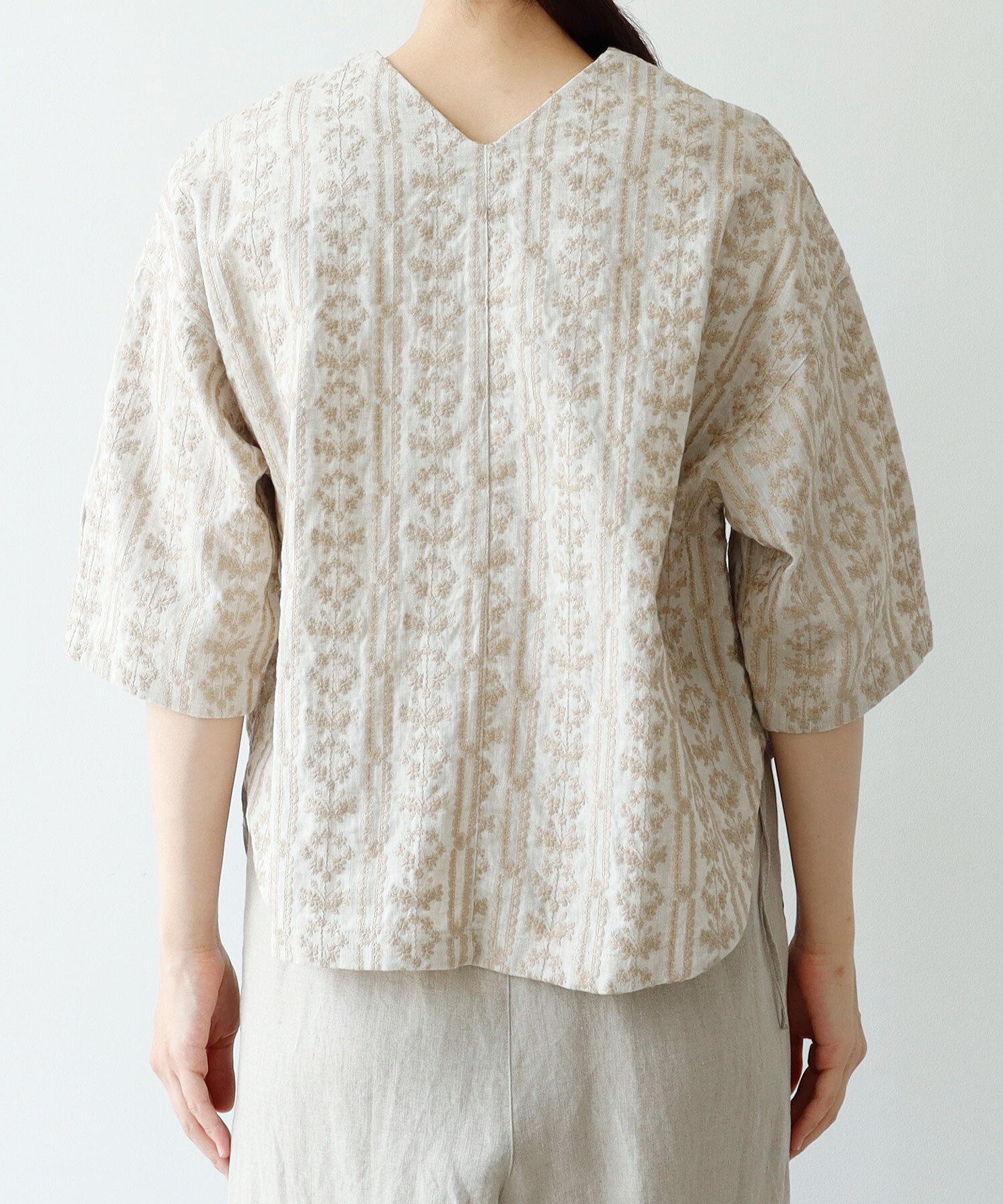 AMBIDEX Store △L/embroidely haori ブラウス(F クロ): yuni