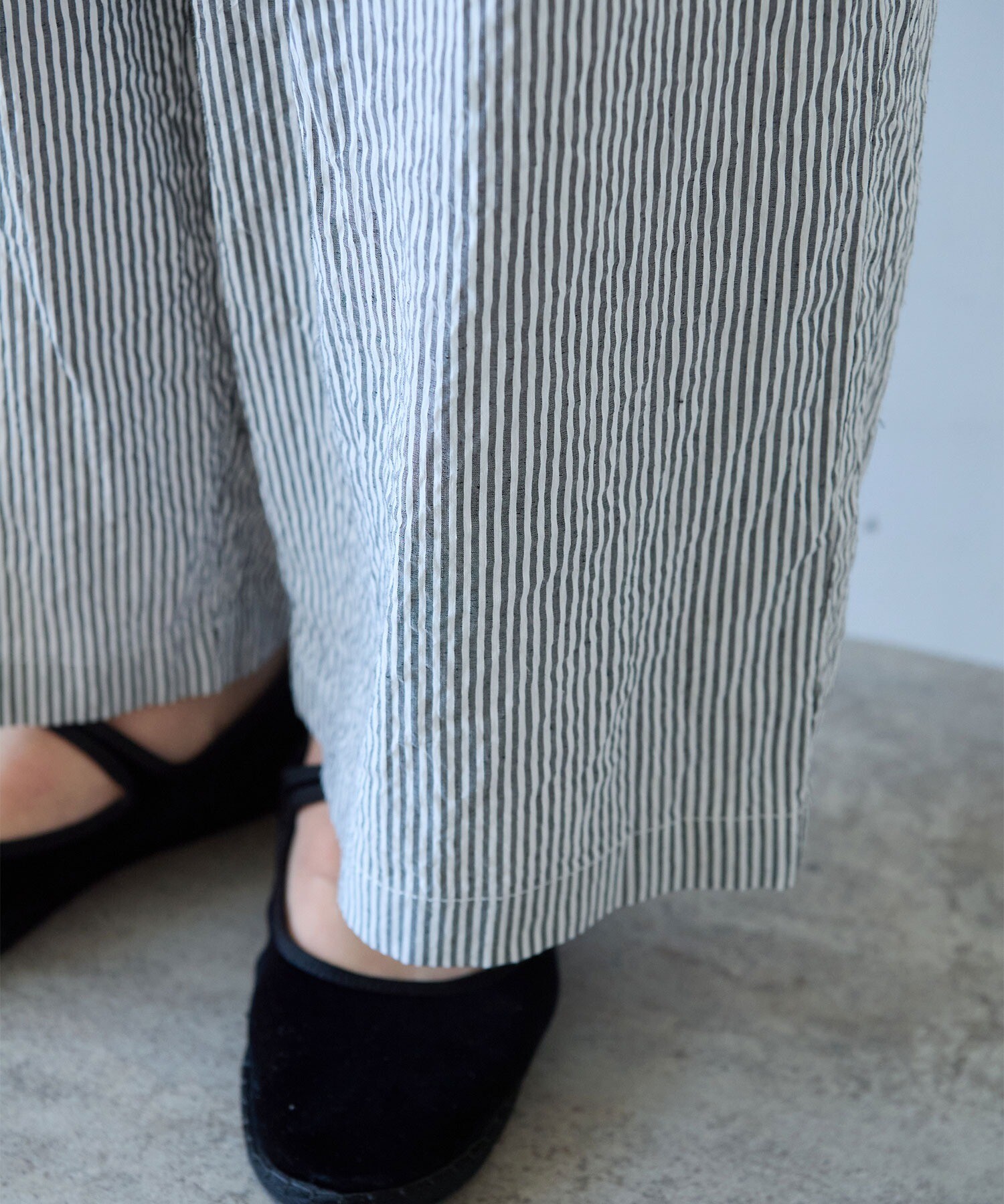 AMBIDEX Store △○stripe drawstrings パンツ(F クロ): yuni