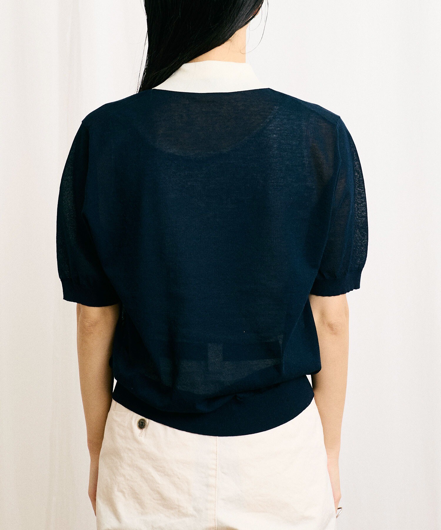 AMBIDEX Store 〇SHEER knit polo(F ボーダー): l'atelier du savon