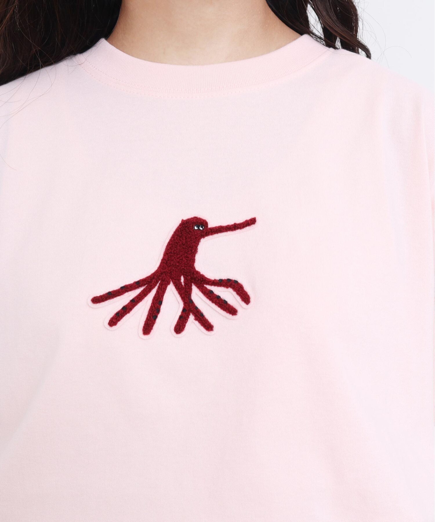 AMBIDEX Store 海の生物 さがら刺繍Tシャツ(F ピンク): l