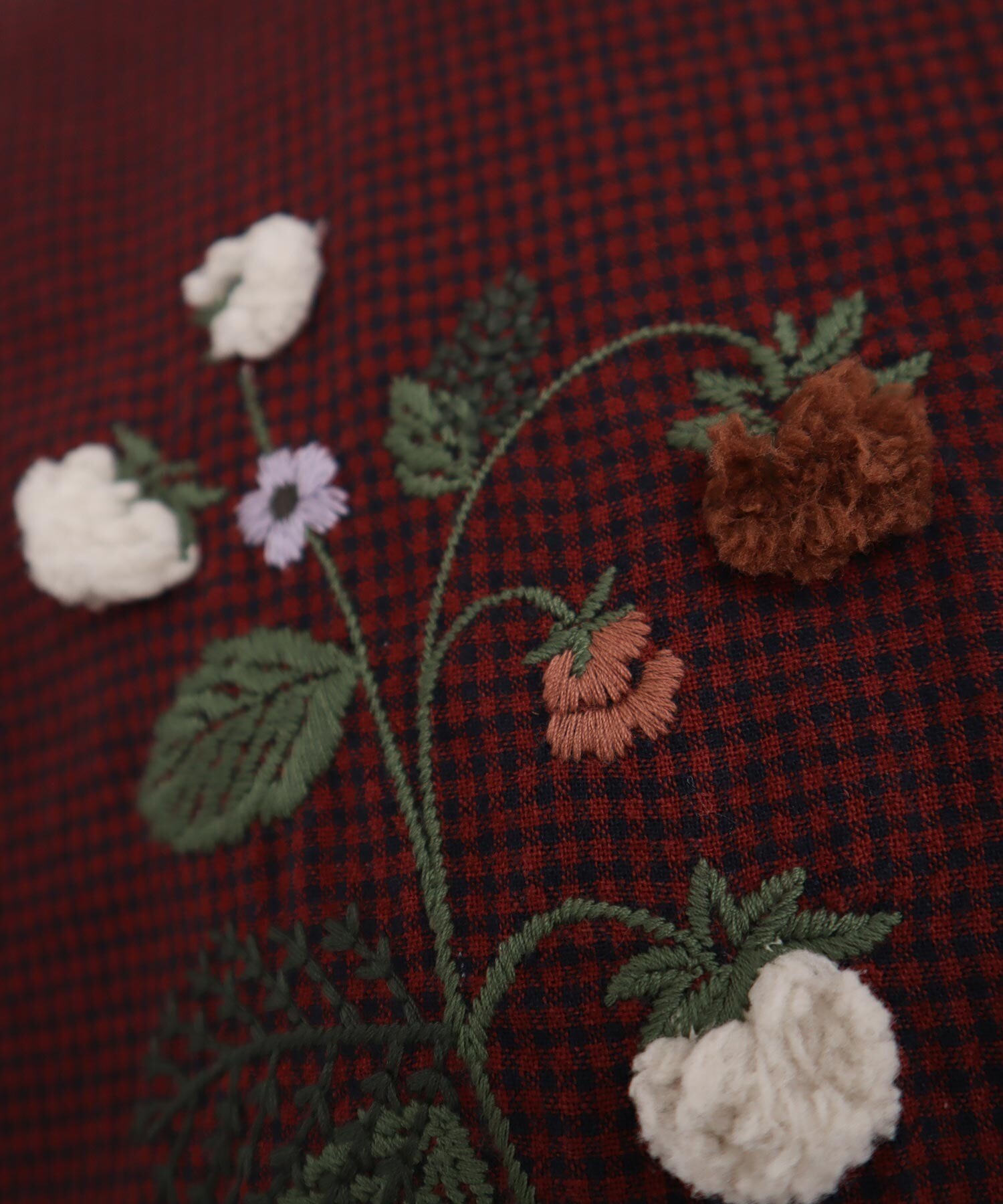 AMBIDEX Store ○○立体刺繍 ラズベリーの実 ワンピース(F アカ