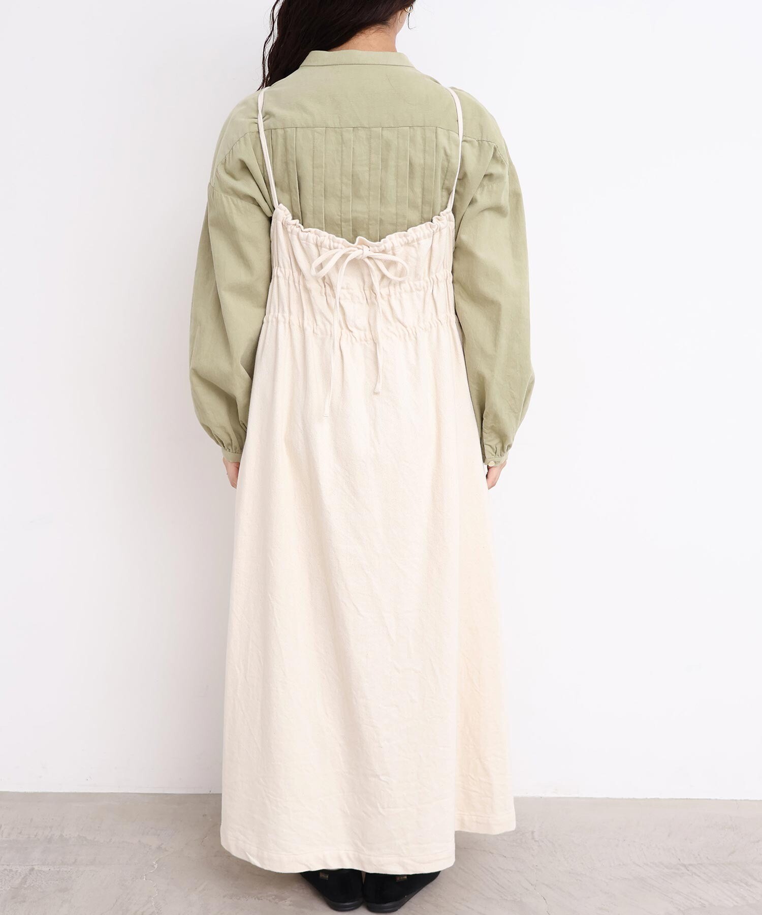 AMBIDEX Store ○たゆたゆデニム キャミワンピース (F クロ): l