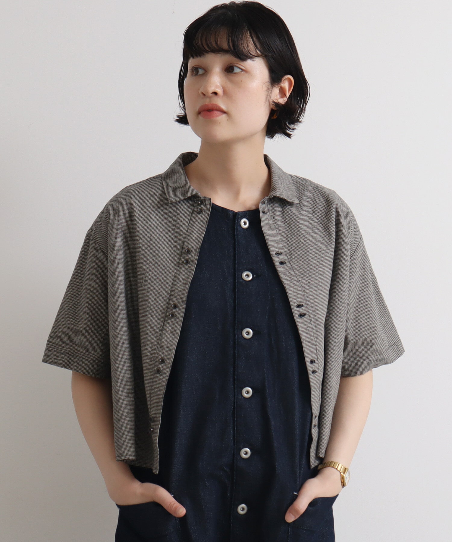 AMBIDEX Store △60s フレンチリネン boy shirt(F クロ): bulle de savon