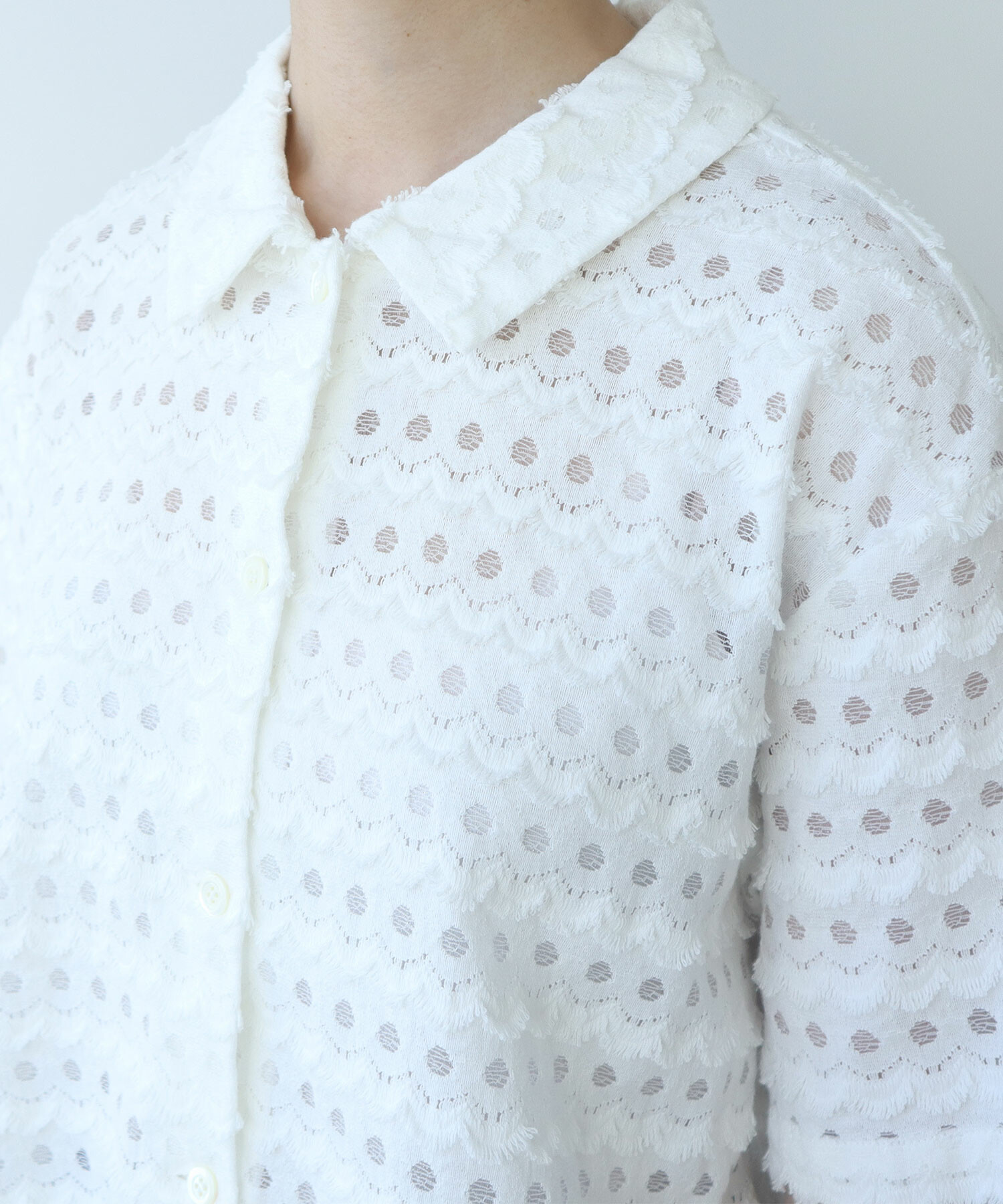 AMBIDEX Store △〇 naminami レース ブラウス(F シロ): bulle