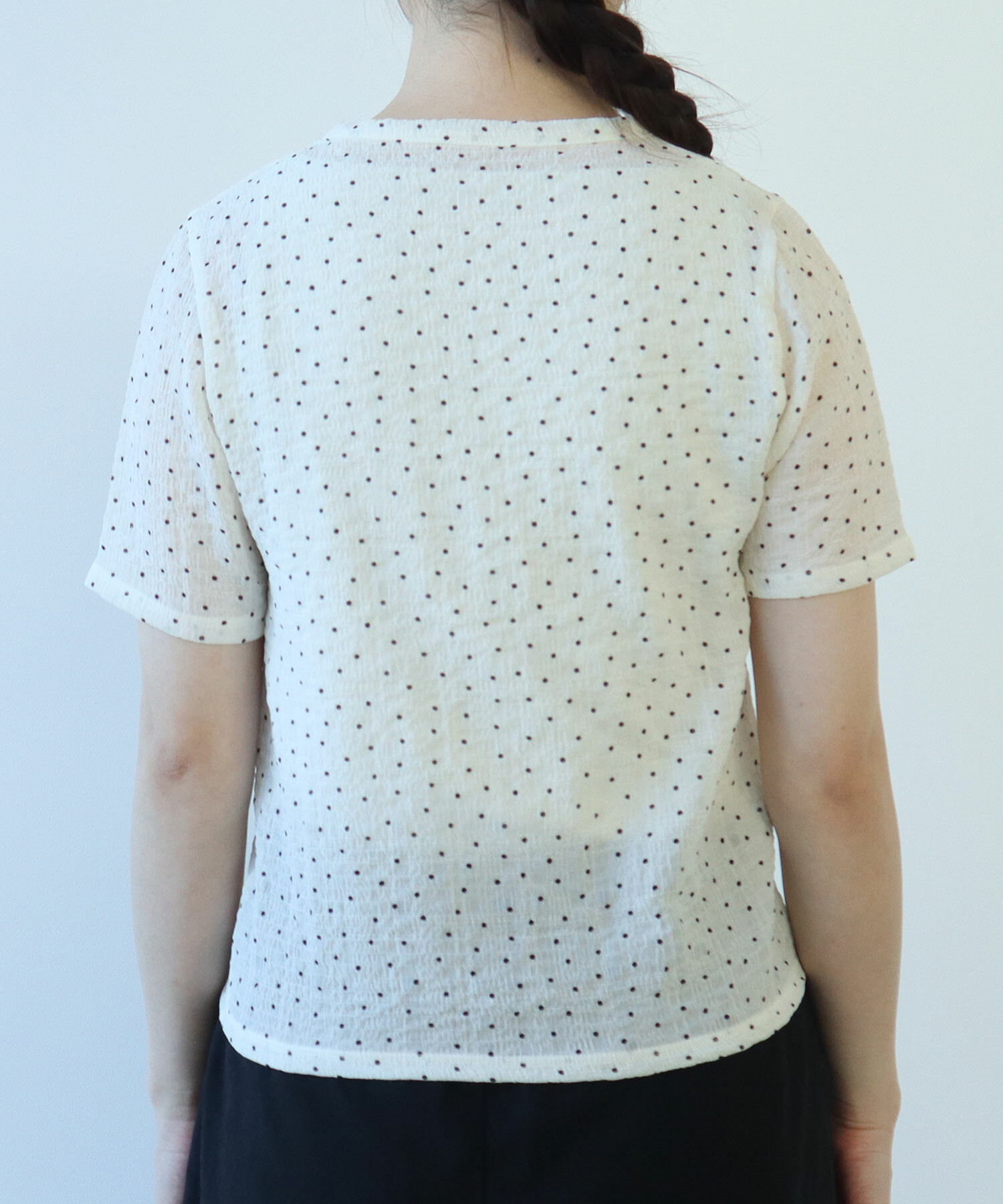 tシャツ syuwa syuwa dot ハイネック半袖プルオーバー レディース △syuwa syuwa dot ハイネック半袖プルオーバー（Tシャツ
