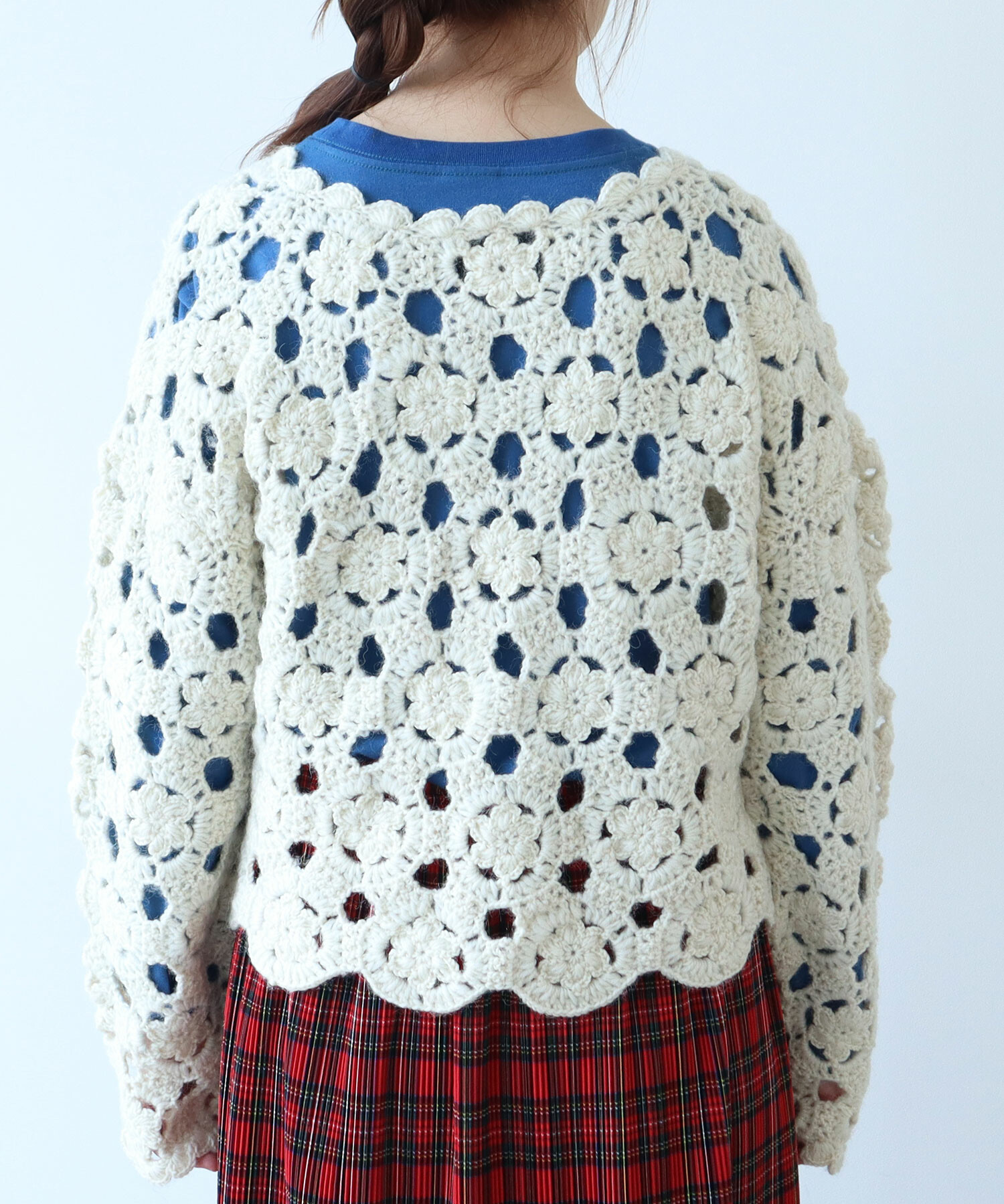 AMBIDEX Store ○ ネパールハンドニット かぎ針レース カーディガン(F