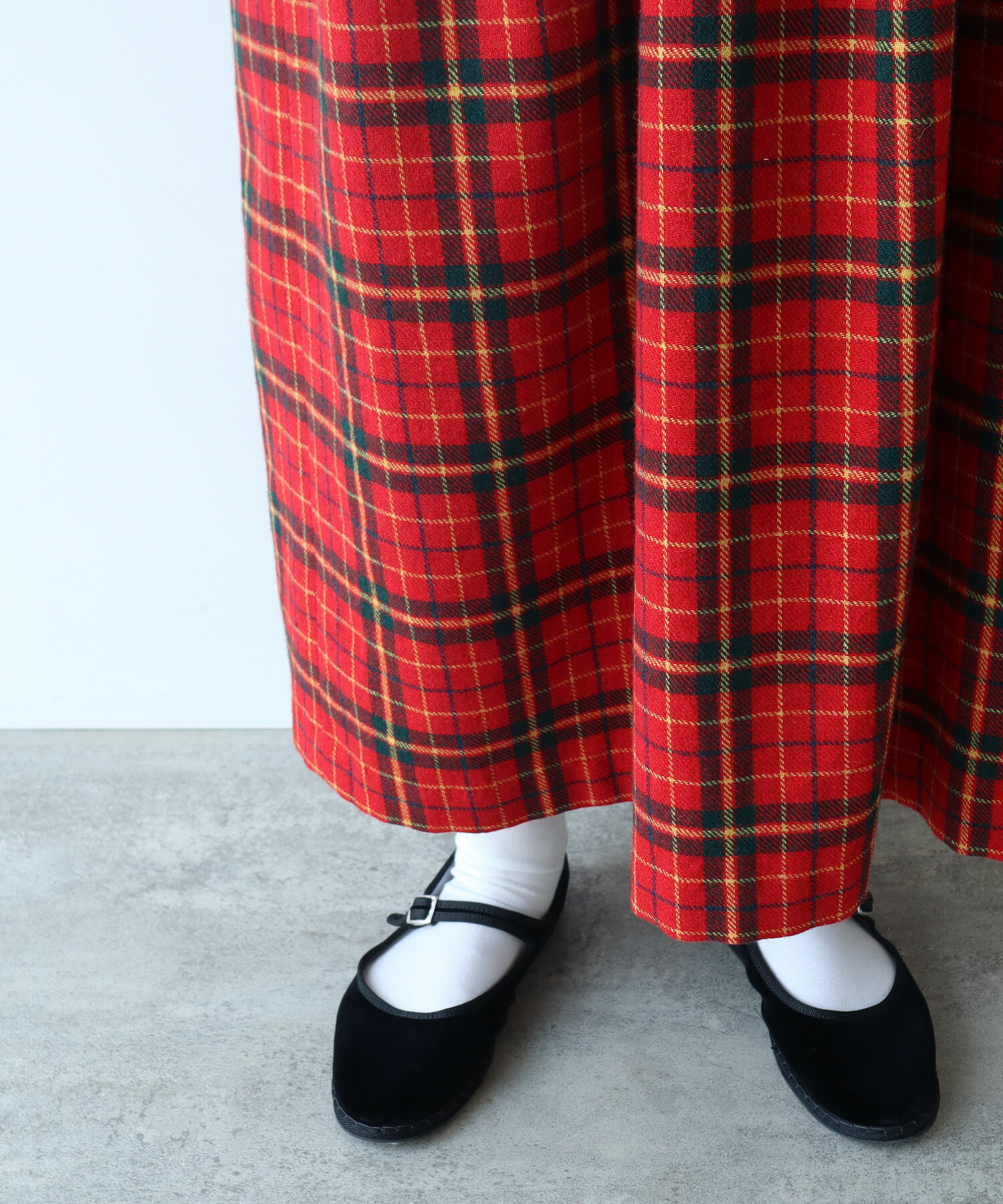 AMBIDEX Store 〇 Recycle CHECK ジャンパースカート(F アカ): bulle