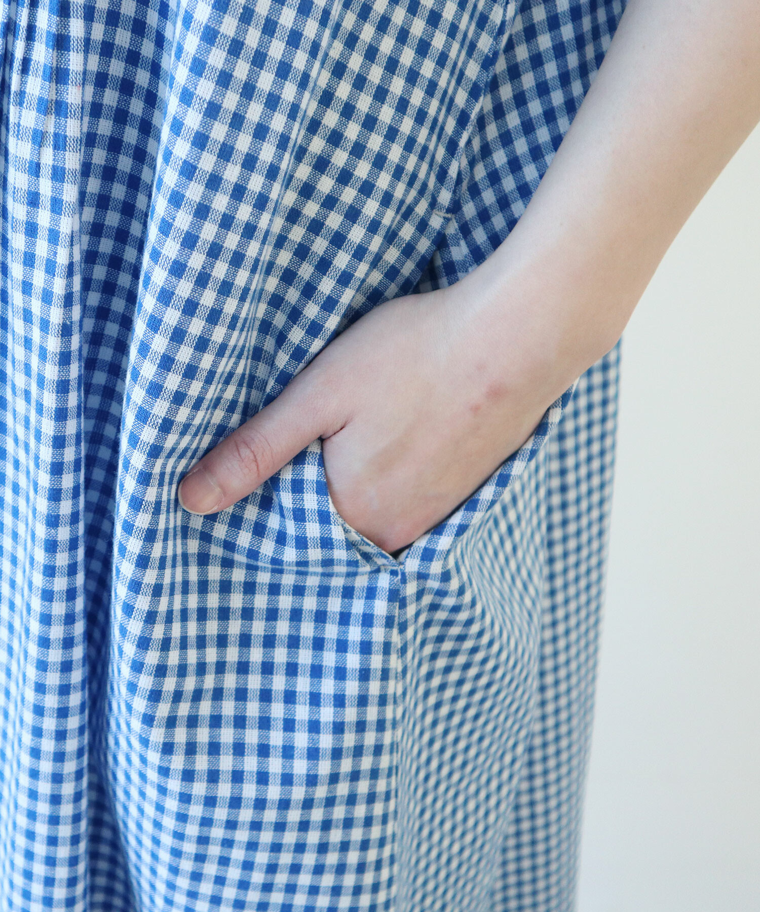 【bulle de savon】 ビュルデサボン コットンチェック柄ワンピース bulle de savon（ビュルデサボン）の「Linen Check シャツ